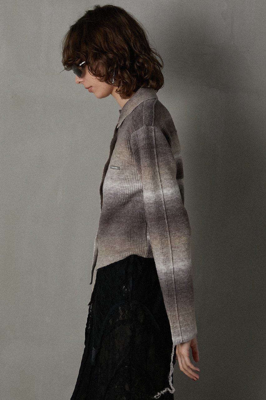 【プランク プロジェクト/PRANK PROJECT】のカスリニットシャツ / Blur Knit Shirt 人気、トレンドファッション・服の通販 founy(ファニー) 　ファッション　Fashion　レディースファッション　Fashion for Women　トップス・カットソー　Cut & Sew Tops　ニット　Knit Tops & Sweaters　シャツ・ブラウス・オフィスカジュアル　Elegant Blouses & Button-Ups　ロングTシャツ・Tシャツ　Longline T-Shirts & Tees　グラデーション　Gradient, Ombre　コンパクト　Compact, Small Size　ジャケット　Jacket, Outerwear　ストレッチ　Stretch, Stretchy Fabric　スリーブ　Sleeve, Long Sleeve / Short Sleeve　ロング　Long, Long-Length　other-3|ID: prp329100004607697 ipo3291000000032900137