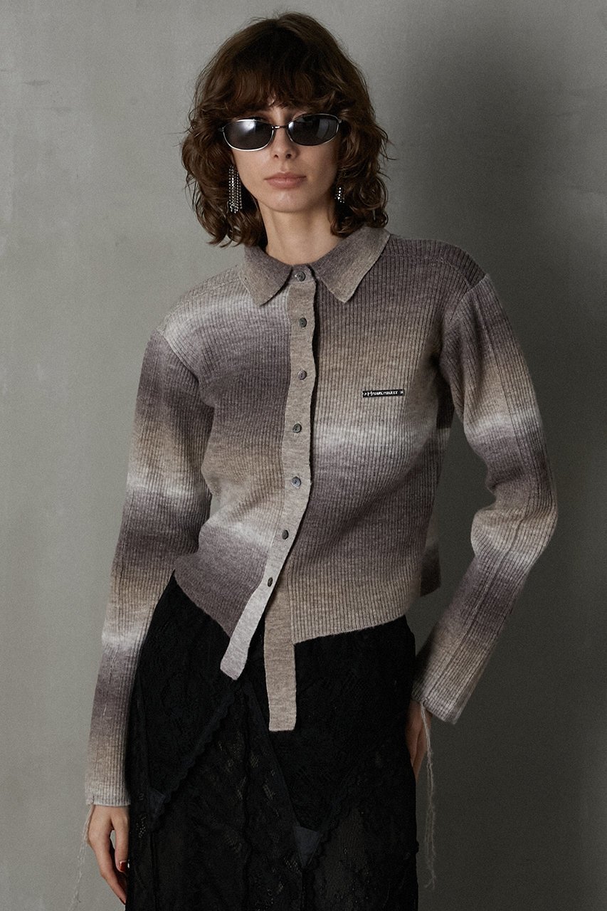 【プランク プロジェクト/PRANK PROJECT】のカスリニットシャツ / Blur Knit Shirt 人気、トレンドファッション・服の通販 founy(ファニー) 　ファッション　Fashion　レディースファッション　Fashion for Women　トップス・カットソー　Cut & Sew Tops　ニット　Knit Tops & Sweaters　シャツ・ブラウス・オフィスカジュアル　Elegant Blouses & Button-Ups　ロングTシャツ・Tシャツ　Longline T-Shirts & Tees　グラデーション　Gradient, Ombre　コンパクト　Compact, Small Size　ジャケット　Jacket, Outerwear　ストレッチ　Stretch, Stretchy Fabric　スリーブ　Sleeve, Long Sleeve / Short Sleeve　ロング　Long, Long-Length　other-8|ID: prp329100004607697 ipo3291000000032900152