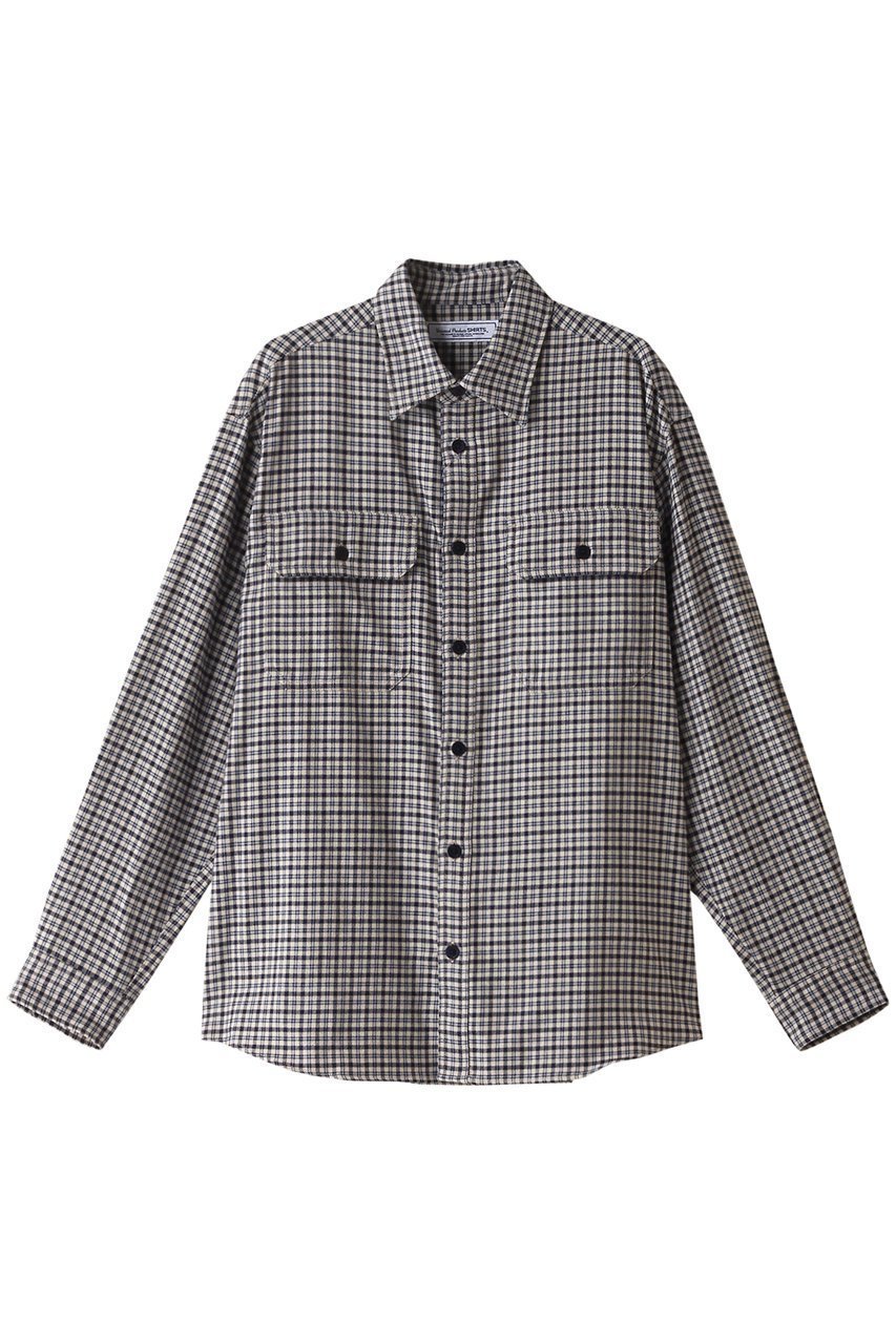 【ユニバーサルプロダクツ/UNIVERSAL PRODUCTS / MEN】の【MEN】ORIGINAL CHECK L/S WORK SHIRTS シャツ インテリア・キッズ・メンズ・レディースファッション・服の通販 founy(ファニー) 　ファッション　Fashion　メンズファッション　Fashion for Men　シンプル　Simple, Minimal　スリーブ　Sleeve, Long Sleeve / Short Sleeve　チェック　Check, Plaid, Tartan　ボトム　Bottoms, Lower Wear　ロング　Long, Long-Length　A/W・秋冬　Autumn/Winter　NAVY|ID: prp329100004607699 ipo3291000000032900302