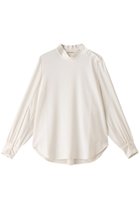 【デザイン ワークス/DESIGN WORKS】のサテンハイネックブラウス 人気、トレンドファッション・服の通販 founy(ファニー) ファッション Fashion レディースファッション Fashion for Women トップス・カットソー Cut & Sew Tops シャツ・ブラウス・オフィスカジュアル Elegant Blouses & Button-Ups スリット Slit, Slit Detail スリーブ Sleeve, Long Sleeve / Short Sleeve バランス Balance, Style Balance ロング Long, Long-Length エレガント 上品 Elegant thumbnail アイボリー|ID: prp329100004607700 ipo3291000000034956008