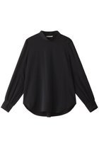 【デザイン ワークス/DESIGN WORKS】のサテンハイネックブラウス 人気、トレンドファッション・服の通販 founy(ファニー) ファッション Fashion レディースファッション Fashion for Women トップス・カットソー Cut & Sew Tops シャツ・ブラウス・オフィスカジュアル Elegant Blouses & Button-Ups スリット Slit, Slit Detail スリーブ Sleeve, Long Sleeve / Short Sleeve バランス Balance, Style Balance ロング Long, Long-Length エレガント 上品 Elegant thumbnail ブラック|ID: prp329100004607700 ipo3291000000034956010