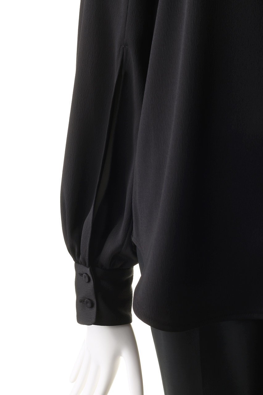 【デザイン ワークス/DESIGN WORKS】のサテンハイネックブラウス 人気、トレンドファッション・服の通販 founy(ファニー) 　ファッション　Fashion　レディースファッション　Fashion for Women　トップス・カットソー　Cut & Sew Tops　シャツ・ブラウス・オフィスカジュアル　Elegant Blouses & Button-Ups　スリット　Slit, Slit Detail　スリーブ　Sleeve, Long Sleeve / Short Sleeve　バランス　Balance, Style Balance　ロング　Long, Long-Length　エレガント 上品　Elegant　other-6|ID: prp329100004607700 ipo3291000000034956017