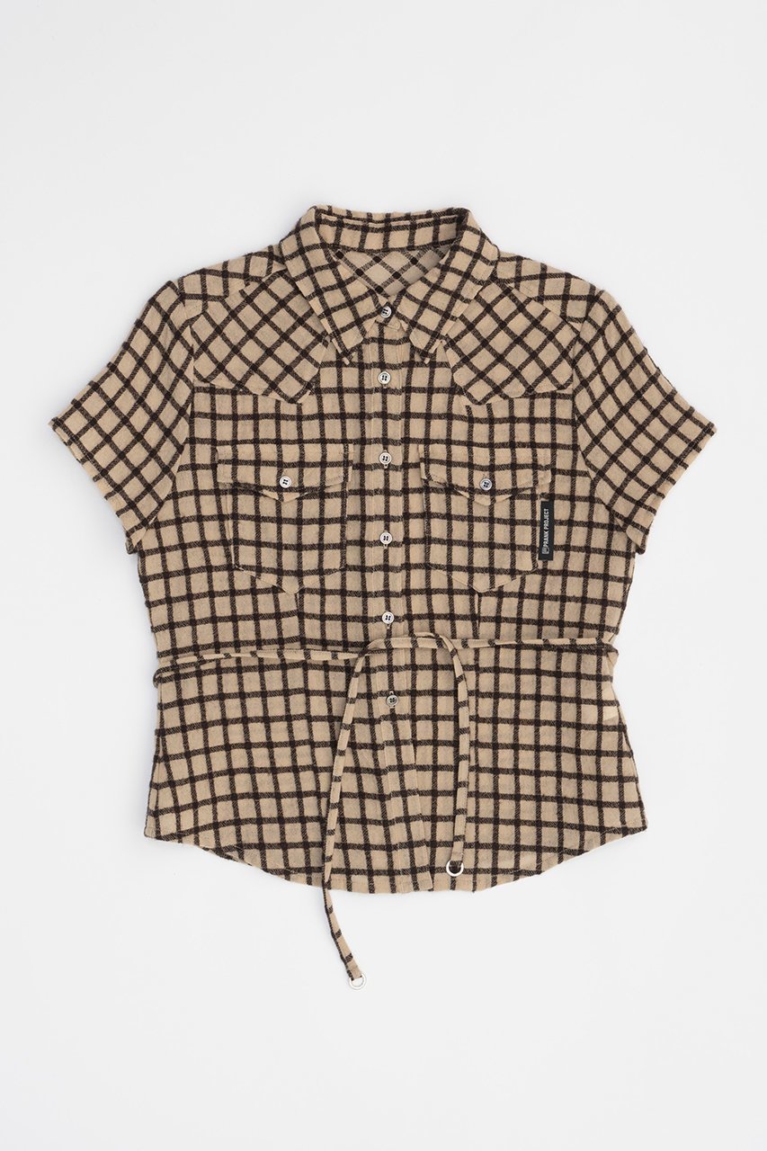 【プランク プロジェクト/PRANK PROJECT】のウーリーチェックウエスタンシャツ / Wooly Check Western Shirt インテリア・キッズ・メンズ・レディースファッション・服の通販 founy(ファニー) ファッション Fashion レディースファッション Fashion for Women トップス・カットソー Cut & Sew Tops シャツ・ブラウス・オフィスカジュアル Elegant Blouses & Button-Ups おすすめ Recommended / Our Picks インナー Innerwear ウエスタン Western Style コンパクト Compact, Small Size スリーブ Sleeve, Long Sleeve / Short Sleeve チェック Check, Plaid, Tartan トレンド Trend, Trending Now フィット Fit, Slim Fit ロング Long, Long-Length 今季 This Season, Current Season 長袖 Long Sleeve, Full Sleeve BGE(ベージュ)|ID: prp329100004607712 ipo3291000000034422290