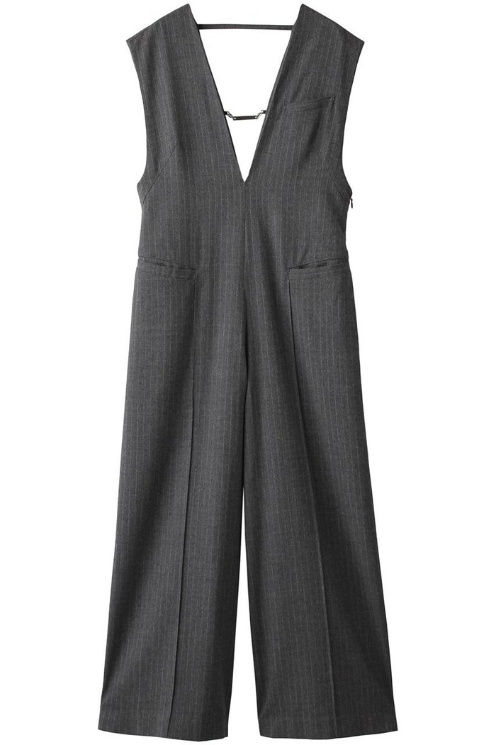 【プランク プロジェクト/PRANK PROJECT】のVネックオールインワン / V-neck Jumpsuit インテリア・キッズ・メンズ・レディースファッション・服の通販 founy(ファニー) https://founy.com/ ファッション Fashion レディースファッション Fashion for Women パンツ Pants & Trousers インナー Innerwear ストライプ Stripe, Striped Pattern チェーン Chain, Chain Strap プレート Plate, Dish マニッシュ Mannish, Boyish ワイド Wide, Wide Fit |ID: prp329100004607713 ipo3291000000032900992