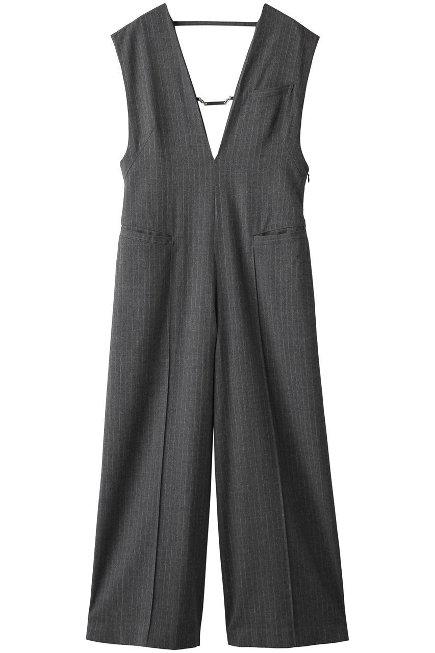 【プランク プロジェクト/PRANK PROJECT】のVネックオールインワン / V-neck Jumpsuit 人気、トレンドファッション・服の通販 founy(ファニー) 　ファッション　Fashion　レディースファッション　Fashion for Women　パンツ　Pants & Trousers　インナー　Innerwear　ストライプ　Stripe, Striped Pattern　チェーン　Chain, Chain Strap　プレート　Plate, Dish　マニッシュ　Mannish, Boyish　ワイド　Wide, Wide Fit　 other-1|ID: prp329100004607713 ipo3291000000032900992