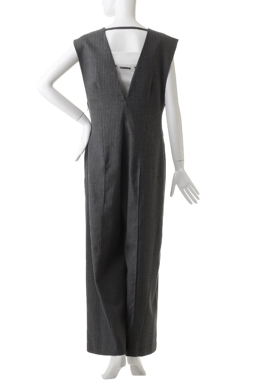 【プランク プロジェクト/PRANK PROJECT】のVネックオールインワン / V-neck Jumpsuit 人気、トレンドファッション・服の通販 founy(ファニー) 　ファッション　Fashion　レディースファッション　Fashion for Women　パンツ　Pants & Trousers　インナー　Innerwear　ストライプ　Stripe, Striped Pattern　チェーン　Chain, Chain Strap　プレート　Plate, Dish　マニッシュ　Mannish, Boyish　ワイド　Wide, Wide Fit　other-4|ID: prp329100004607713 ipo3291000000035003586