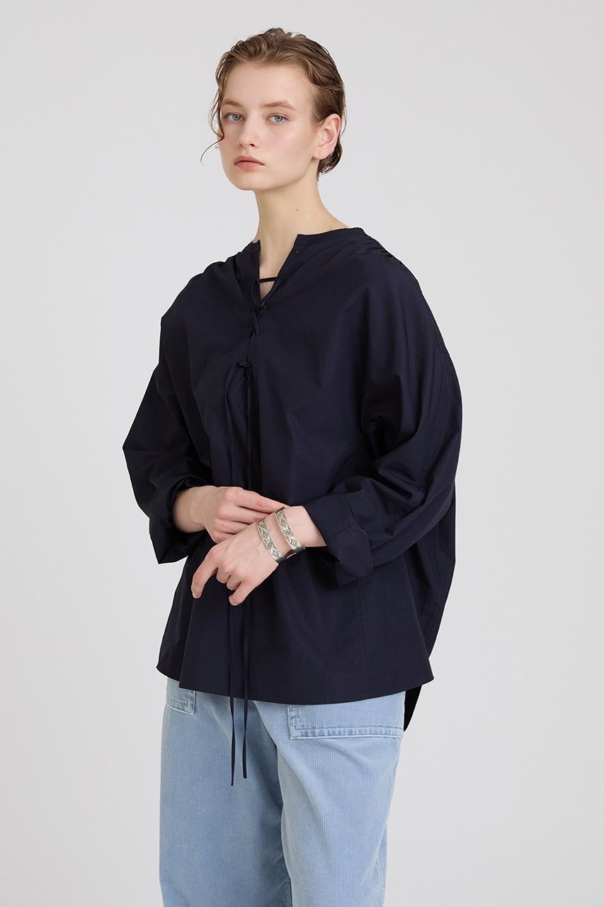 【ハウス オブ ロータス/HOUSE OF LOTUS】のピマコットンレースアップブラウス 人気、トレンドファッション・服の通販 founy(ファニー) 　ファッション　Fashion　レディースファッション　Fashion for Women　トップス・カットソー　Cut & Sew Tops　シャツ・ブラウス・オフィスカジュアル　Elegant Blouses & Button-Ups　なめらか　Smooth, Silky Texture　インナー　Innerwear　スリーブ　Sleeve, Long Sleeve / Short Sleeve　フロント　Front, Front Design　ロング　Long, Long-Length　吸水　Absorbent, Quick-Dry　other-6|ID: prp329100004607714 ipo3291000000032901009