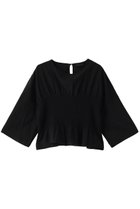 【ティッカ/TICCA】のシャーリングブラウス ブラック|ID: prp329100004607729 ipo3291000000032901789