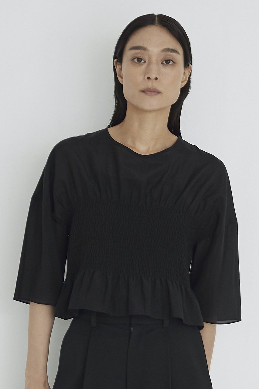 【ティッカ/TICCA】のシャーリングブラウス 人気、トレンドファッション・服の通販 founy(ファニー) 　ファッション　Fashion　レディースファッション　Fashion for Women　トップス・カットソー　Cut & Sew Tops　シャツ・ブラウス・オフィスカジュアル　Elegant Blouses & Button-Ups　コンパクト　Compact, Small Size　シャーリング　Shirring, Ruched　ショート　Short, Short Length　シンプル　Simple, Minimal　スリーブ　Sleeve, Long Sleeve / Short Sleeve　バランス　Balance, Style Balance　フレア　Flare, Flared　ボトム　Bottoms, Lower Wear　ロング　Long, Long-Length　other-7|ID: prp329100004607729 ipo3291000000032901807