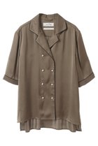 【マルティニーク/martinique】の【l heritage martinique】シルキーサテンオープンカラーシャツ カーキ|ID: prp329100004607730 ipo3291000000032901954