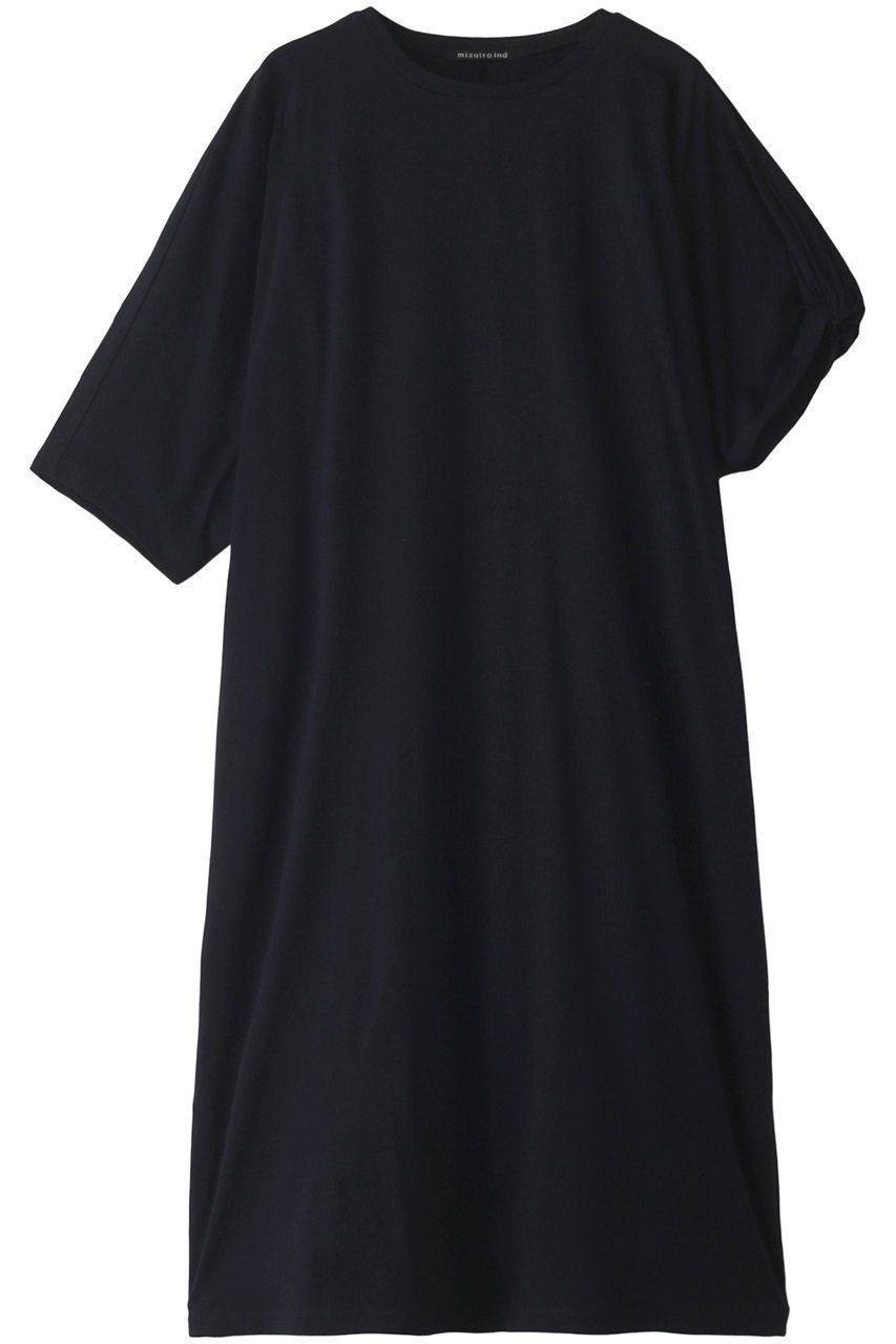 【ミズイロ インド/mizuiro ind】のasymmetry OP ワンピース インテリア・キッズ・メンズ・レディースファッション・服の通販 founy(ファニー) 　ファッション　Fashion　レディースファッション　Fashion for Women　ワンピース　Dresses　チュニック　Tunic Tops & Dresses　アシンメトリー　Asymmetrical Style　スリーブ　Sleeve, Long Sleeve / Short Sleeve　チュニック　Tunic, Long Top　バルーン　Balloon, Balloon Silhouette　ロング　Long, Long-Length　ネイビー|ID: prp329100004607731 ipo3291000000032901965