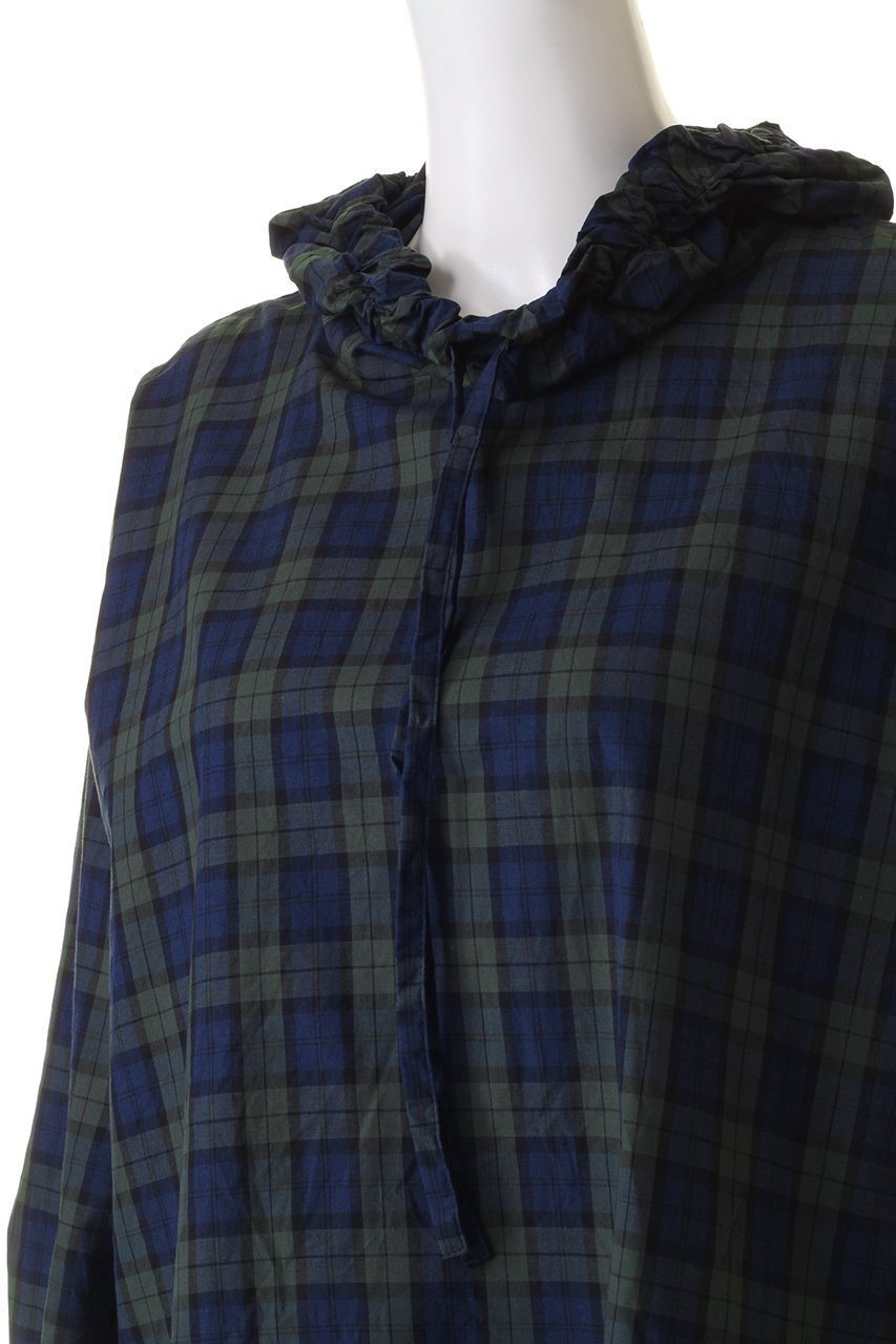 【ミズイロ インド/mizuiro ind】のcheck gathered hood P/O shirt シャツ 人気、トレンドファッション・服の通販 founy(ファニー) 　ファッション　Fashion　レディースファッション　Fashion for Women　トップス・カットソー　Cut & Sew Tops　シャツ・ブラウス・オフィスカジュアル　Elegant Blouses & Button-Ups　ギャザー　Gathered, Ruffled　スリーブ　Sleeve, Long Sleeve / Short Sleeve　チェック　Check, Plaid, Tartan　ロング　Long, Long-Length　秋　Autumn　other-5|ID: prp329100004607733 ipo3291000000032902078