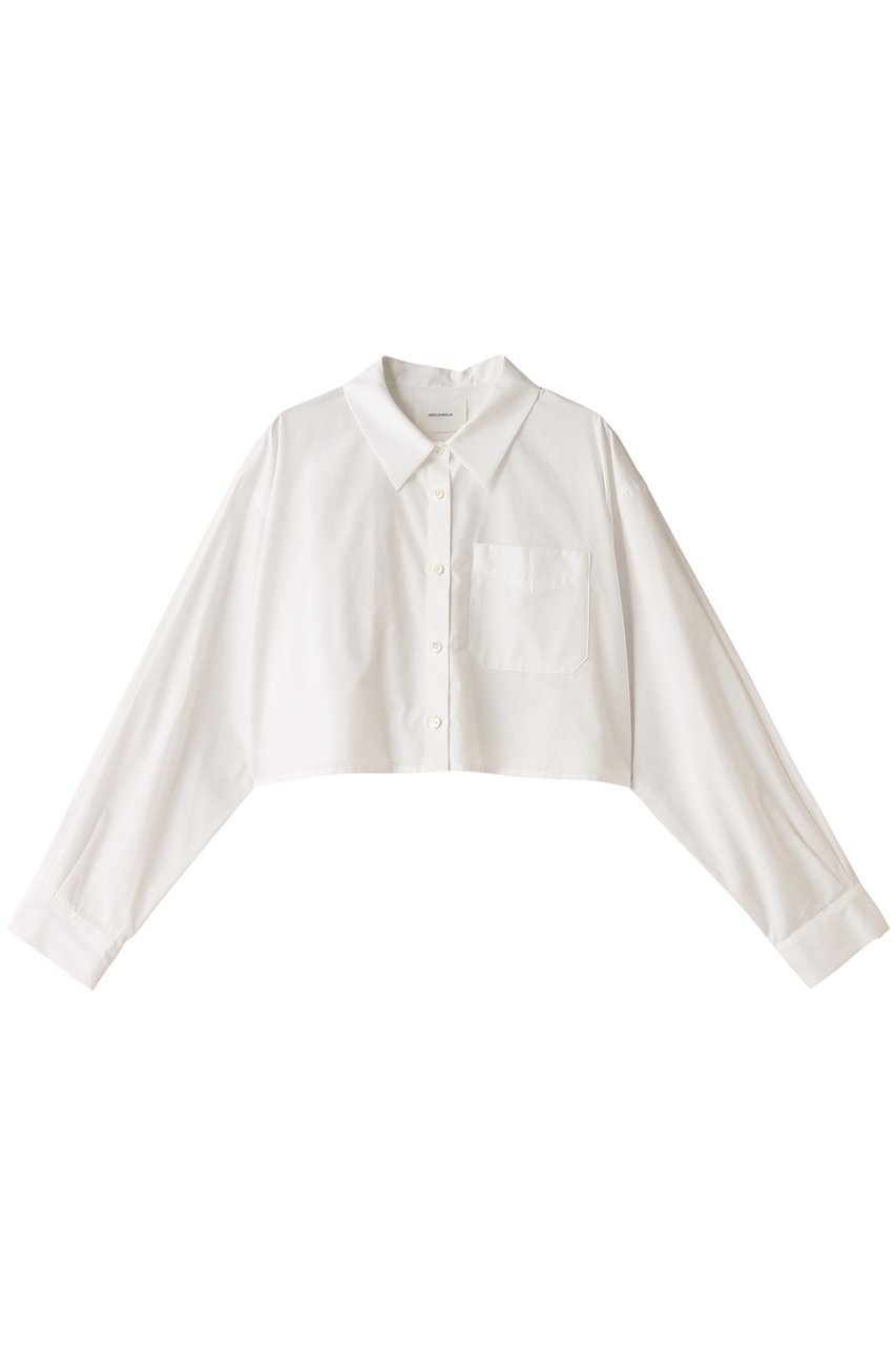 【ミディウミソリッド/MIDIUMISOLID】のcropped wide shirt シャツ インテリア・キッズ・メンズ・レディースファッション・服の通販 founy(ファニー) 　ファッション　Fashion　レディースファッション　Fashion for Women　トップス・カットソー　Cut & Sew Tops　シャツ・ブラウス・オフィスカジュアル　Elegant Blouses & Button-Ups　おすすめ　Recommended / Our Picks　クロップド　Cropped, Short Length　シンプル　Simple, Minimal　スリーブ　Sleeve, Long Sleeve / Short Sleeve　トレンド　Trend, Trending Now　ロング　Long, Long-Length　off white|ID: prp329100004607738 ipo3291000000034969607