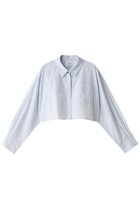 【ミディウミソリッド/MIDIUMISOLID】のcropped wide shirt シャツ 人気、トレンドファッション・服の通販 founy(ファニー) ファッション Fashion レディースファッション Fashion for Women トップス・カットソー Cut & Sew Tops シャツ・ブラウス・オフィスカジュアル Elegant Blouses & Button-Ups おすすめ Recommended / Our Picks クロップド Cropped, Short Length シンプル Simple, Minimal スリーブ Sleeve, Long Sleeve / Short Sleeve トレンド Trend, Trending Now ロング Long, Long-Length thumbnail blue|ID: prp329100004607738 ipo3291000000034969608