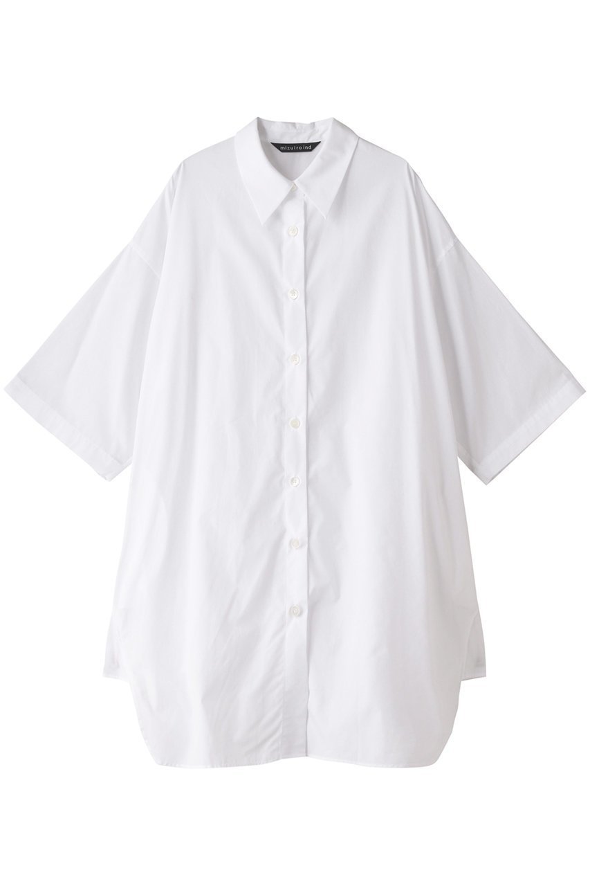 【ミズイロ インド/mizuiro ind】のhalf slv wide shirt OP ワンピース 人気、トレンドファッション・服の通販 founy(ファニー) 　ファッション　Fashion　レディースファッション　Fashion for Women　ワンピース　Dresses　チュニック　Tunic Tops & Dresses　チュニック　Tunic, Long Top　エレガント 上品　Elegant　半袖　Short Sleeve, Half Sleeve　 other-1|ID: prp329100004607740 ipo3291000000032902363