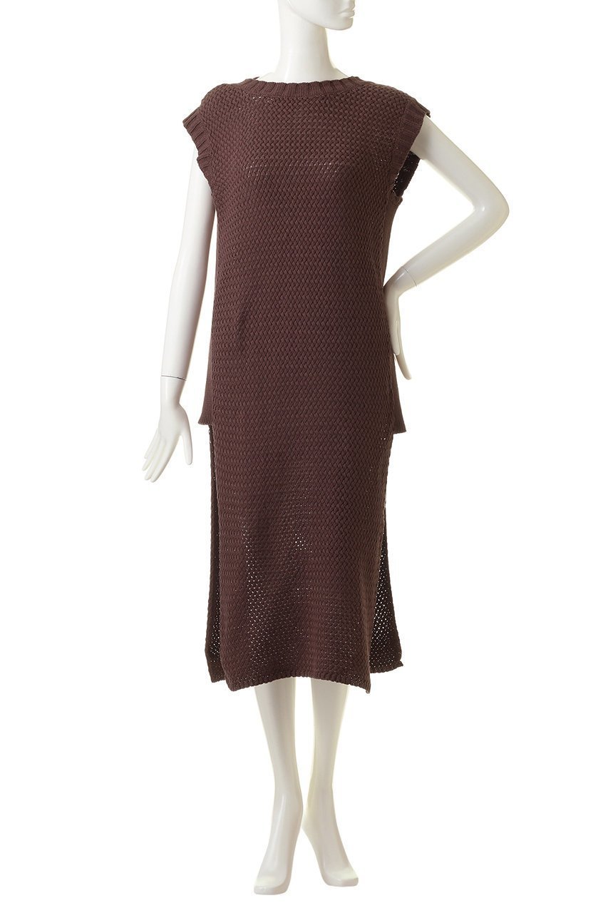 【スリー ドッツ/three dots】のBasket mesh dress/ドレス 人気、トレンドファッション・服の通販 founy(ファニー) 　ファッション　Fashion　レディースファッション　Fashion for Women　ワンピース　Dresses　フォーマル・パーティードレス・結婚式用ドレス　Elegant & Casual Dresses　チュニック　Tunic Tops & Dresses　シアー　Sheer, See-Through　スリット　Slit, Slit Detail　チュニック　Tunic, Long Top　ドレス　Dress, One-Piece　メッシュ　Mesh, Net Fabric　リボン　Ribbon, Bow　ロング　Long, Long-Length　夏　Summer　春　Spring　S/S・春夏　SS, Spring/Summer, Warm Season　other-2|ID: prp329100004607752 ipo3291000000032902883