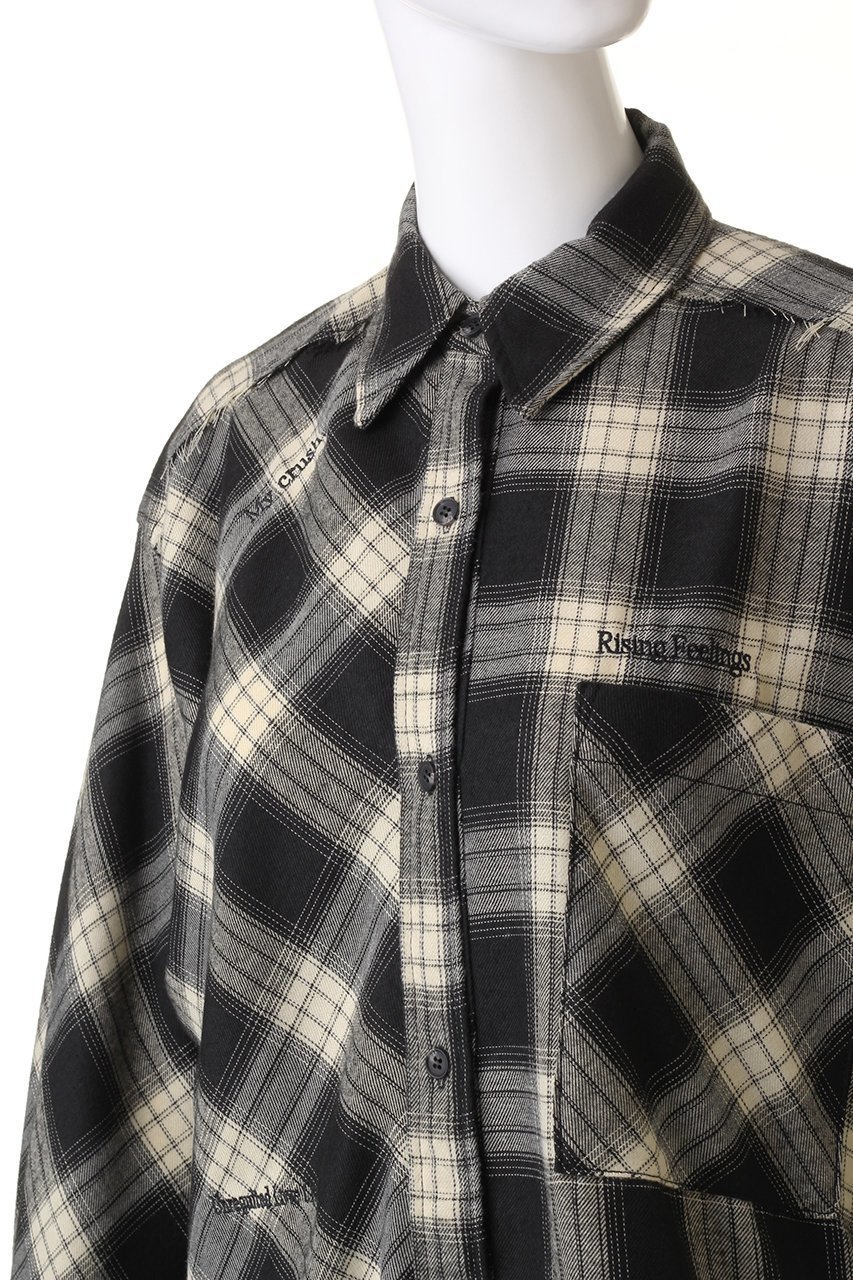 【メゾンスペシャル/MAISON SPECIAL】のRandom Checkered Oversized Shirt/ランダムチェックオーバーシャツ 人気、トレンドファッション・服の通販 founy(ファニー) 　ファッション　Fashion　レディースファッション　Fashion for Women　トップス・カットソー　Cut & Sew Tops　シャツ・ブラウス・オフィスカジュアル　Elegant Blouses & Button-Ups　ヴィンテージ　Vintage Style　スリーブ　Sleeve, Long Sleeve / Short Sleeve　セットアップ　Set-Up, Coordinated Outfit　チェック　Check, Plaid, Tartan　バイアス　Bias, Diagonal Cut　羽織　Haori, Light Jacket　ランダム　Random, Irregular　ロング　Long, Long-Length　ワイド　Wide, Wide Fit　other-5|ID: prp329100004607754 ipo3291000000032903003
