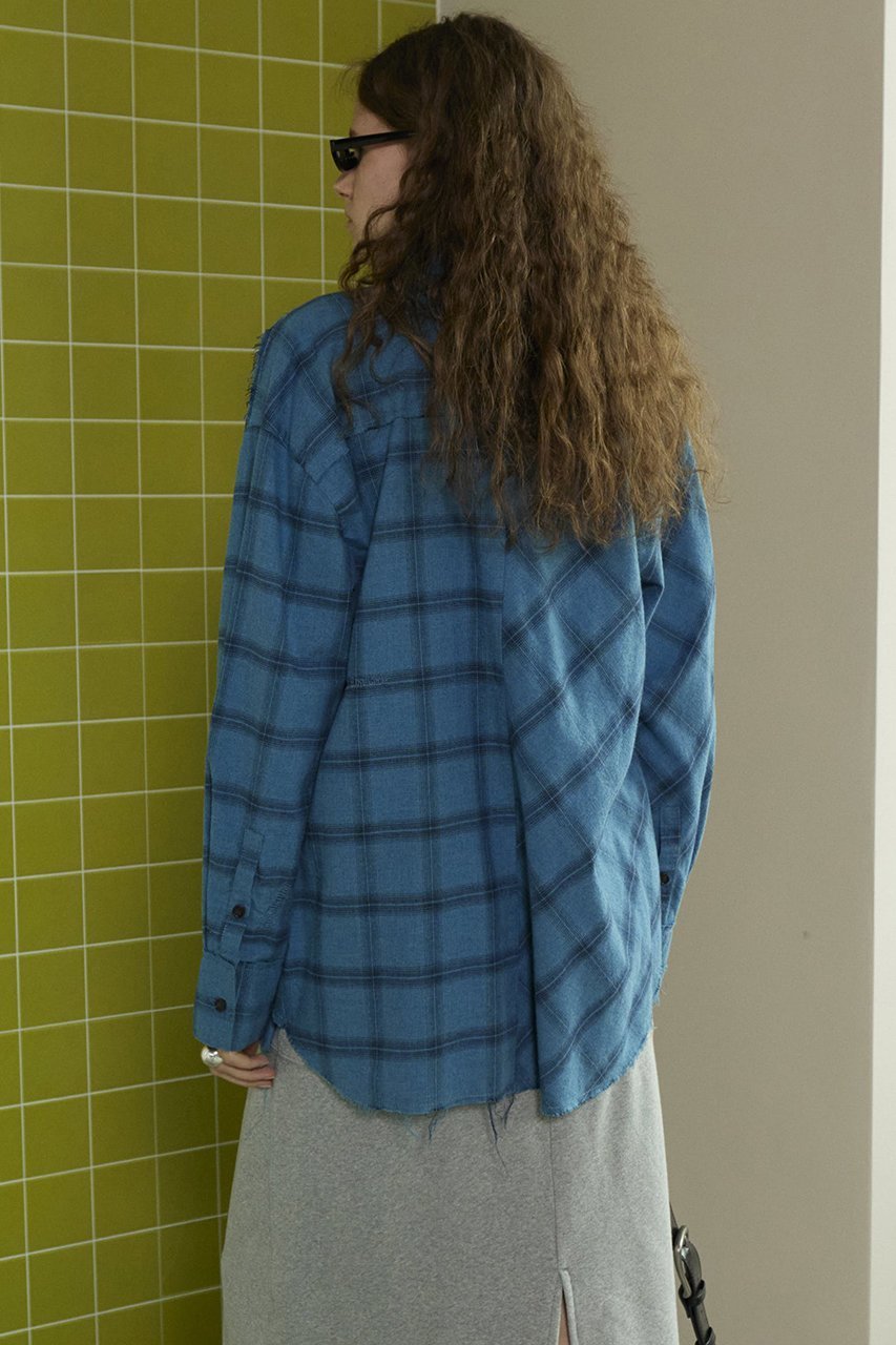 【メゾンスペシャル/MAISON SPECIAL】のRandom Checkered Oversized Shirt/ランダムチェックオーバーシャツ 人気、トレンドファッション・服の通販 founy(ファニー) 　ファッション　Fashion　レディースファッション　Fashion for Women　トップス・カットソー　Cut & Sew Tops　シャツ・ブラウス・オフィスカジュアル　Elegant Blouses & Button-Ups　ヴィンテージ　Vintage Style　スリーブ　Sleeve, Long Sleeve / Short Sleeve　セットアップ　Set-Up, Coordinated Outfit　チェック　Check, Plaid, Tartan　バイアス　Bias, Diagonal Cut　羽織　Haori, Light Jacket　ランダム　Random, Irregular　ロング　Long, Long-Length　ワイド　Wide, Wide Fit　other-7|ID: prp329100004607754 ipo3291000000032903010
