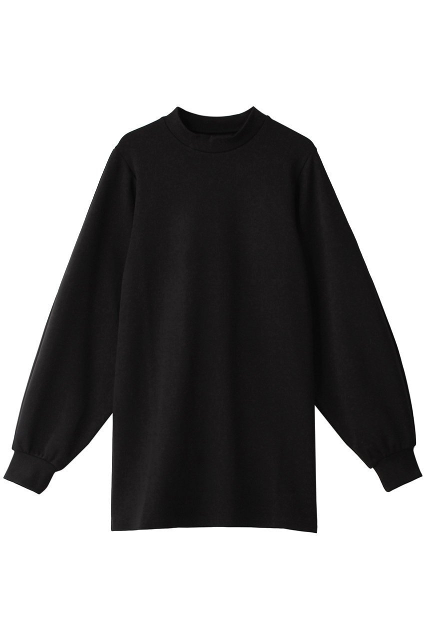 【ミディウミソリッド/MIDIUMISOLID】のパフスリーブチュニック インテリア・キッズ・メンズ・レディースファッション・服の通販 founy(ファニー) 　ファッション　Fashion　レディースファッション　Fashion for Women　ワンピース　Dresses　チュニック　Tunic Tops & Dresses　シェイプ　Shape, Slim Fit　シンプル　Simple, Minimal　スリーブ　Sleeve, Long Sleeve / Short Sleeve　チュニック　Tunic, Long Top　ハイネック　High Neck, Mock Neck　ブラック|ID: prp329100004607756 ipo3291000000032903058