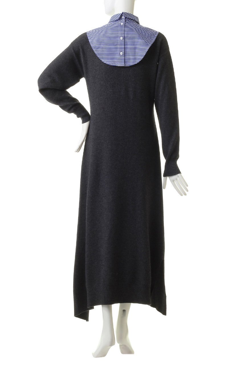 【ランバン オン ブルー/LANVIN en Bleu】のアシンメヘムスリットニットワンピース 人気、トレンドファッション・服の通販 founy(ファニー) 　ファッション　Fashion　レディースファッション　Fashion for Women　ワンピース　Dresses　ニットワンピース　Knit Dresses　チュニック　Tunic Tops & Dresses　イレギュラーヘム　Irregular Hem　チュニック　Tunic, Long Top　ロング　Long, Long-Length　other-4|ID: prp329100004607759 ipo3291000000032903156