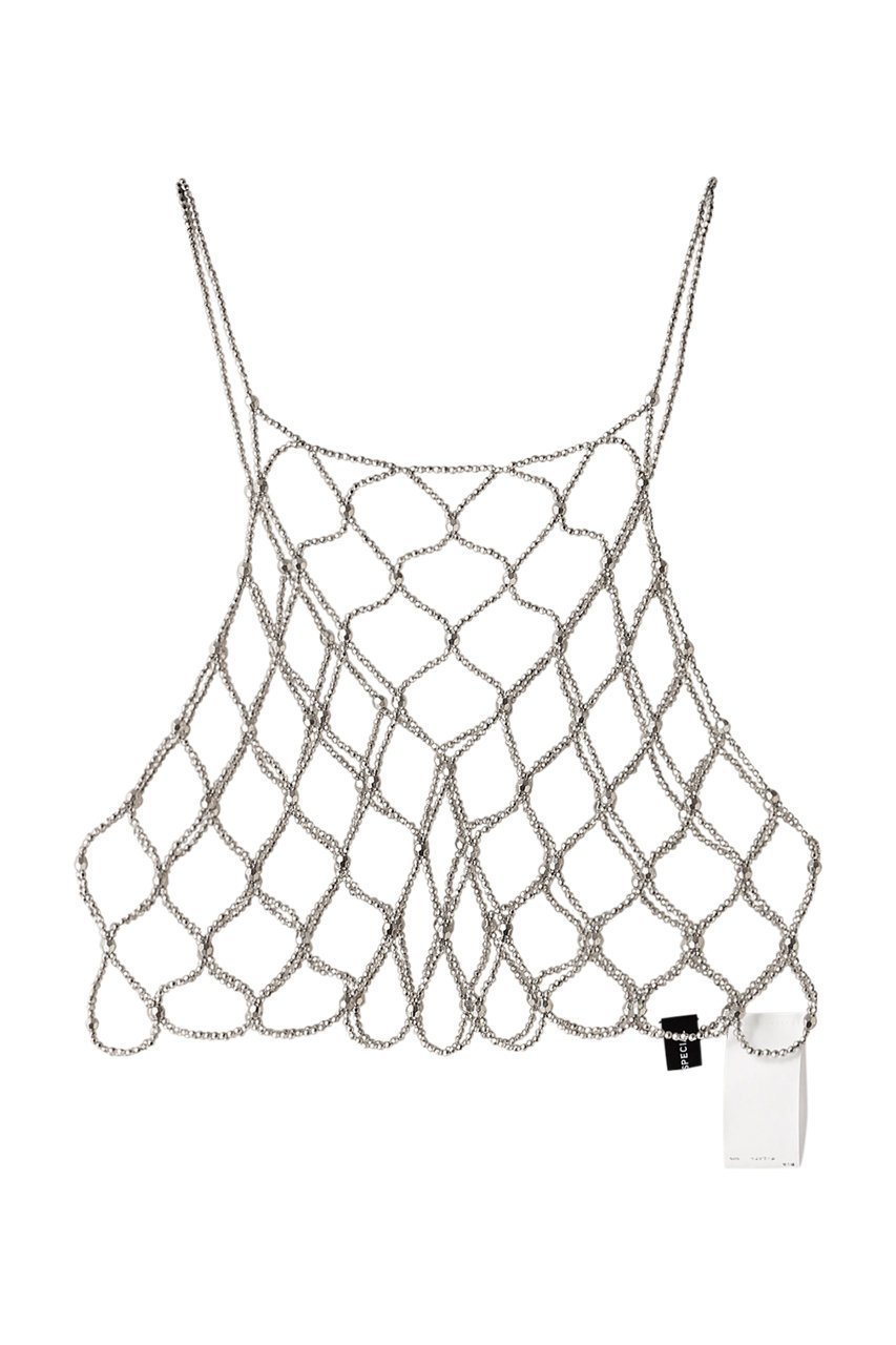 【メゾンスペシャル/MAISON SPECIAL】のBijou Bustier/ビジュービスチェ インテリア・キッズ・メンズ・レディースファッション・服の通販 founy(ファニー) 　ファッション　Fashion　レディースファッション　Fashion for Women　トップス・カットソー　Cut & Sew Tops　キャミソール&ノースリーブ　Camisoles & Sleeveless Tops　シャツ・ブラウス・オフィスカジュアル　Elegant Blouses & Button-Ups　ビスチェ　Bustiers & Corset Tops / Layered Bustier Style　アクセサリー　Fashion Accessories　グラフィック　Graphic, Graphic Design　ノースリーブ　Sleeveless, No-Sleeve　ビジュー　Bijou, Jewel-like Accent　SLV(シルバー)|ID: prp329100004607762 ipo3291000000032903403