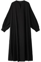 【ミズイロ インド/mizuiro ind】のヘンリーネックフレアロングワイドワンピース ブラック|ID: prp329100004607763 ipo3291000000032903435