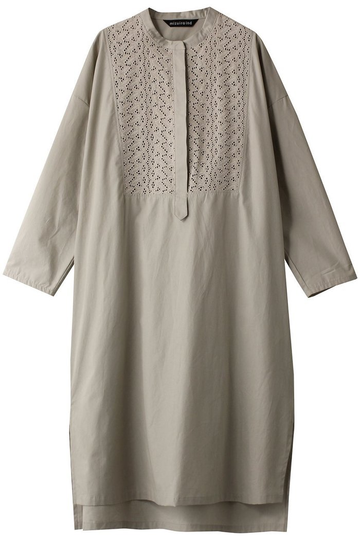 【ミズイロ インド/mizuiro ind】のlace combi shirt OP ワンピース インテリア・キッズ・メンズ・レディースファッション・服の通販 founy(ファニー) https://founy.com/ ファッション Fashion レディースファッション Fashion for Women ワンピース Dresses チュニック Tunic Tops & Dresses スリット Slit, Slit Detail チュニック Tunic, Long Top レース Lace, Lace Fabric ロング Long, Long-Length |ID: prp329100004607764 ipo3291000000032903450
