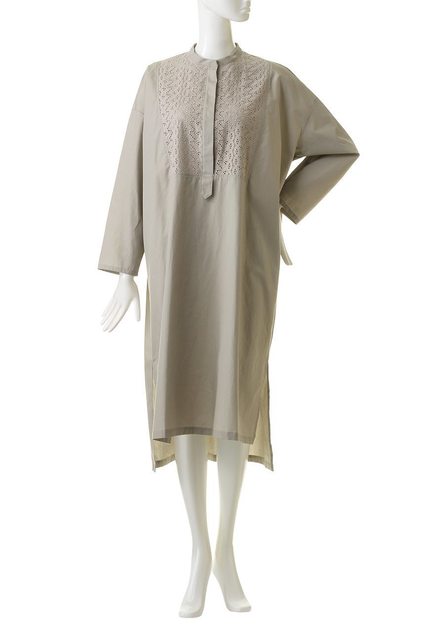 【ミズイロ インド/mizuiro ind】のlace combi shirt OP ワンピース 人気、トレンドファッション・服の通販 founy(ファニー) 　ファッション　Fashion　レディースファッション　Fashion for Women　ワンピース　Dresses　チュニック　Tunic Tops & Dresses　スリット　Slit, Slit Detail　チュニック　Tunic, Long Top　レース　Lace, Lace Fabric　ロング　Long, Long-Length　other-2|ID: prp329100004607764 ipo3291000000032903465