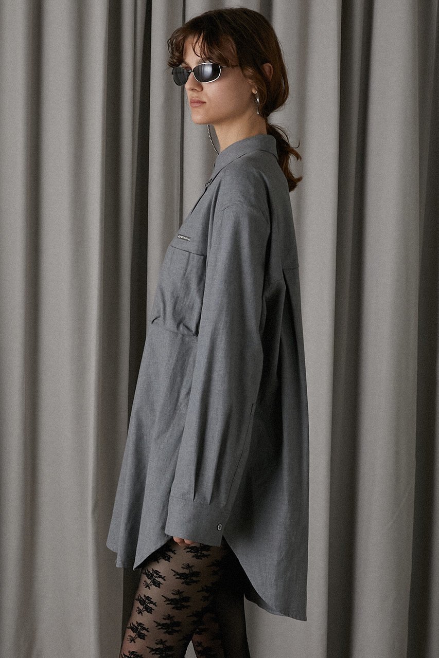 【プランク プロジェクト/PRANK PROJECT】のパワーショルダービッグシャツ / Power Shoulder Big Shirt 人気、トレンドファッション・服の通販 founy(ファニー) ファッション Fashion レディースファッション Fashion for Women トップス・カットソー Cut & Sew Tops シャツ・ブラウス・オフィスカジュアル Elegant Blouses & Button-Ups おすすめ Recommended / Our Picks インナー Innerwear キャミソール Camisole, Spaghetti Strap Top ショルダー Shoulder, Shoulder Strap ジャケット Jacket, Outerwear スリーブ Sleeve, Long Sleeve / Short Sleeve タイプライター Typewriter Fabric, Crisp Cotton チェック Check, Plaid, Tartan デニム Denim, Jeans Material ピーチ Peach, Soft Touch メランジ Melange, Mixed Yarn モノトーン Monotone, Black and White ロング Long, Long-Length ワイド Wide, Wide Fit other-7|ID: prp329100004607769 ipo3291000000035387404