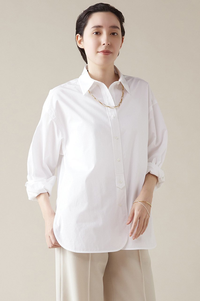 【マルティニーク/martinique】のESSENTIAL スタンダードシャツ インテリア・キッズ・メンズ・レディースファッション・服の通販 founy(ファニー) 　ファッション　Fashion　レディースファッション　Fashion for Women　トップス・カットソー　Cut & Sew Tops　シャツ・ブラウス・オフィスカジュアル　Elegant Blouses & Button-Ups　スタンダード　Standard, Basic　スリーブ　Sleeve, Long Sleeve / Short Sleeve　ロング　Long, Long-Length　ヴィンテージ　Vintage Style　ホワイト|ID: prp329100004607773 ipo3291000000032904320