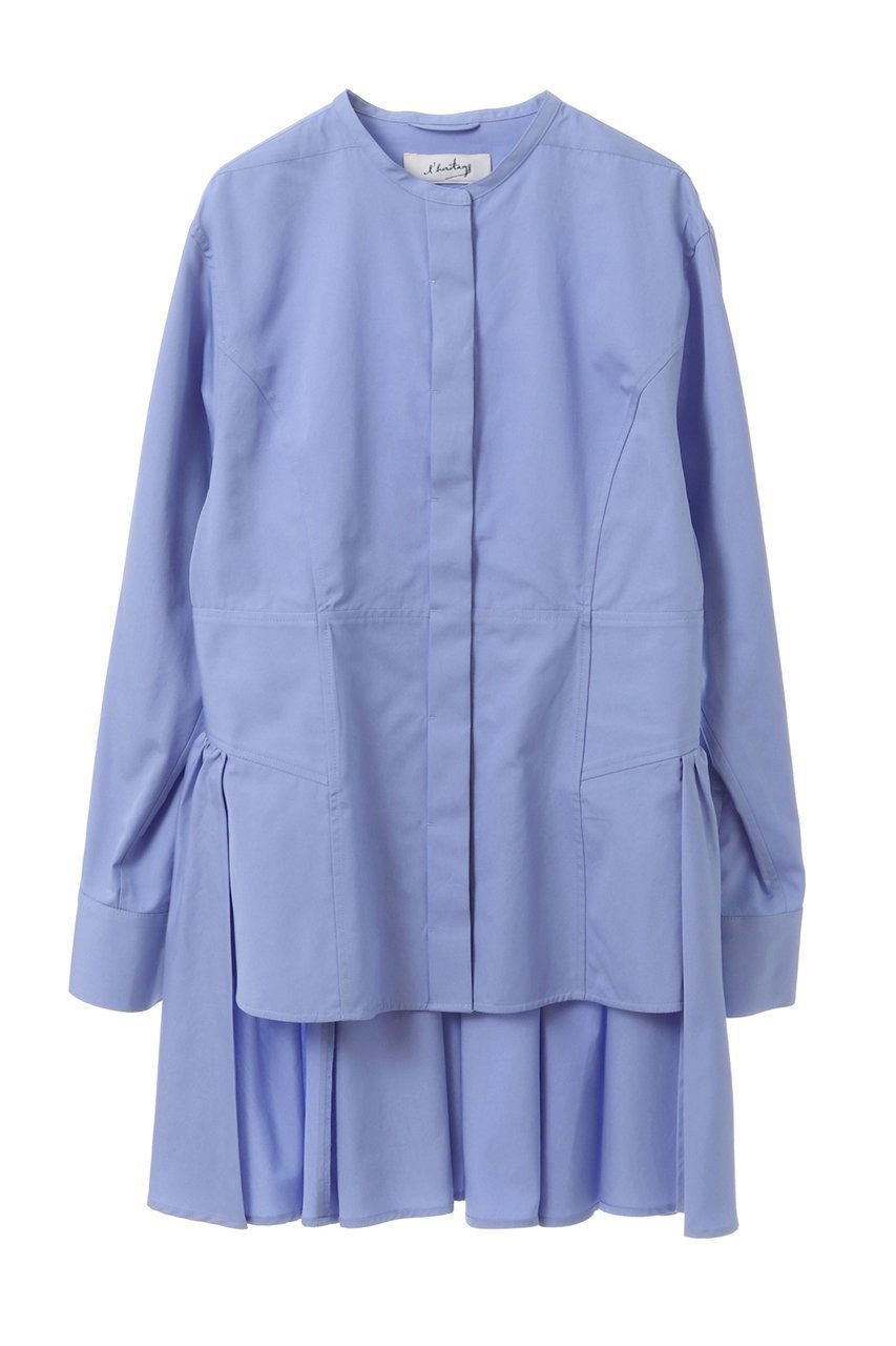 【マルティニーク/martinique】の【l heritage martinique】グログランコットンロングシャツ 人気、トレンドファッション・服の通販 founy(ファニー) 　ファッション　Fashion　レディースファッション　Fashion for Women　トップス・カットソー　Cut & Sew Tops　シャツ・ブラウス・オフィスカジュアル　Elegant Blouses & Button-Ups　おすすめ　Recommended / Our Picks　ギャザー　Gathered, Ruffled　クラシカル　Classical, Vintage-Inspired　スタンダード　Standard, Basic　スリーブ　Sleeve, Long Sleeve / Short Sleeve　ペプラム　Peplum, Flared Hem　ロング　Long, Long-Length　ヴィンテージ　Vintage Style　 other-1|ID: prp329100004607774 ipo3291000000032904352