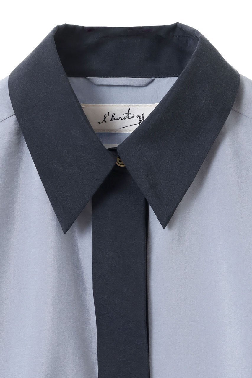 【マルティニーク/martinique】の【l heritage martinique】サンドウォッシュシルクバイカラーシャツ 人気、トレンドファッション・服の通販 founy(ファニー) 　ファッション　Fashion　レディースファッション　Fashion for Women　トップス・カットソー　Cut & Sew Tops　シャツ・ブラウス・オフィスカジュアル　Elegant Blouses & Button-Ups　シルク　Silk, 100% Silk　シンプル　Simple, Minimal　スタンダード　Standard, Basic　スリーブ　Sleeve, Long Sleeve / Short Sleeve　ロング　Long, Long-Length　ヴィンテージ　Vintage Style　other-3|ID: prp329100004607775 ipo3291000000033662462