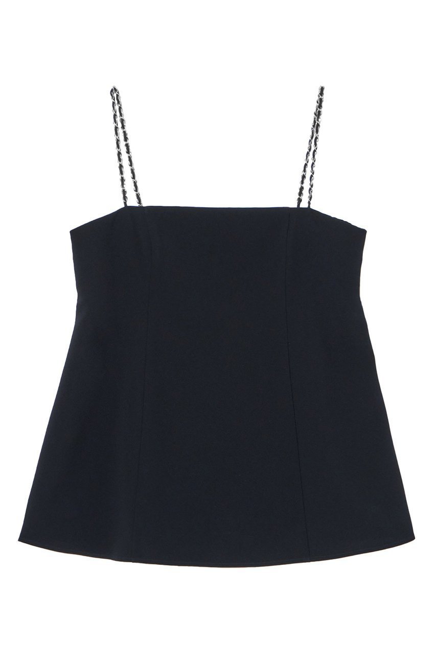 【アナイ/ANAYI】のストレッチクロスチェーンベアブラウス インテリア・キッズ・メンズ・レディースファッション・服の通販 founy(ファニー) 　ファッション　Fashion　レディースファッション　Fashion for Women　トップス・カットソー　Cut & Sew Tops　キャミソール&ノースリーブ　Camisoles & Sleeveless Tops　シャツ・ブラウス・オフィスカジュアル　Elegant Blouses & Button-Ups　おすすめ　Recommended / Our Picks　インナー　Innerwear　ジャケット　Jacket, Outerwear　ストレッチ　Stretch, Stretchy Fabric　ダブル　Double, Double-Breasted　ノースリーブ　Sleeveless, No-Sleeve　バランス　Balance, Style Balance　エレガント 上品　Elegant　再入荷　Restock / Back in Stock　ネイビー|ID: prp329100004607779 ipo3291000000035054656