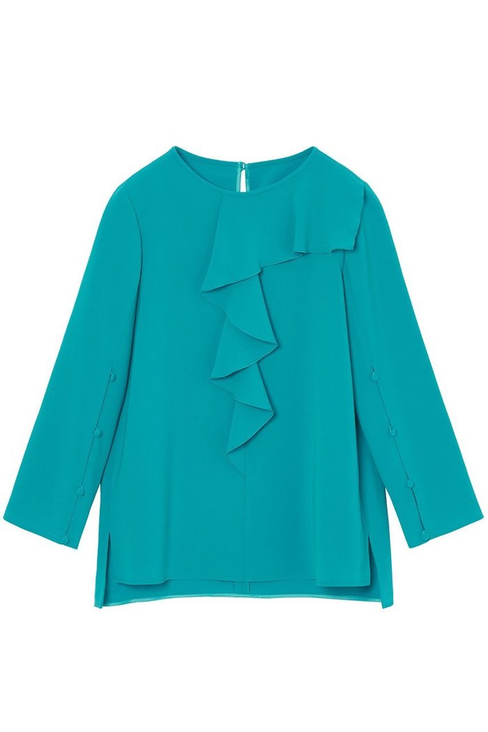 【アナイ/ANAYI】のストレッチクロスアシメフリルブラウス インテリア・キッズ・メンズ・レディースファッション・服の通販 founy(ファニー) https://founy.com/ ファッション Fashion レディースファッション Fashion for Women トップス・カットソー Cut & Sew Tops シャツ・ブラウス・オフィスカジュアル Elegant Blouses & Button-Ups おすすめ Recommended / Our Picks エレガント 上品 Elegant ストレッチ Stretch, Stretchy Fabric スリット Slit, Slit Detail スリーブ Sleeve, Long Sleeve / Short Sleeve セットアップ Set-Up, Coordinated Outfit ダブル Double, Double-Breasted ロング Long, Long-Length |ID: prp329100004607781 ipo3291000000035053961