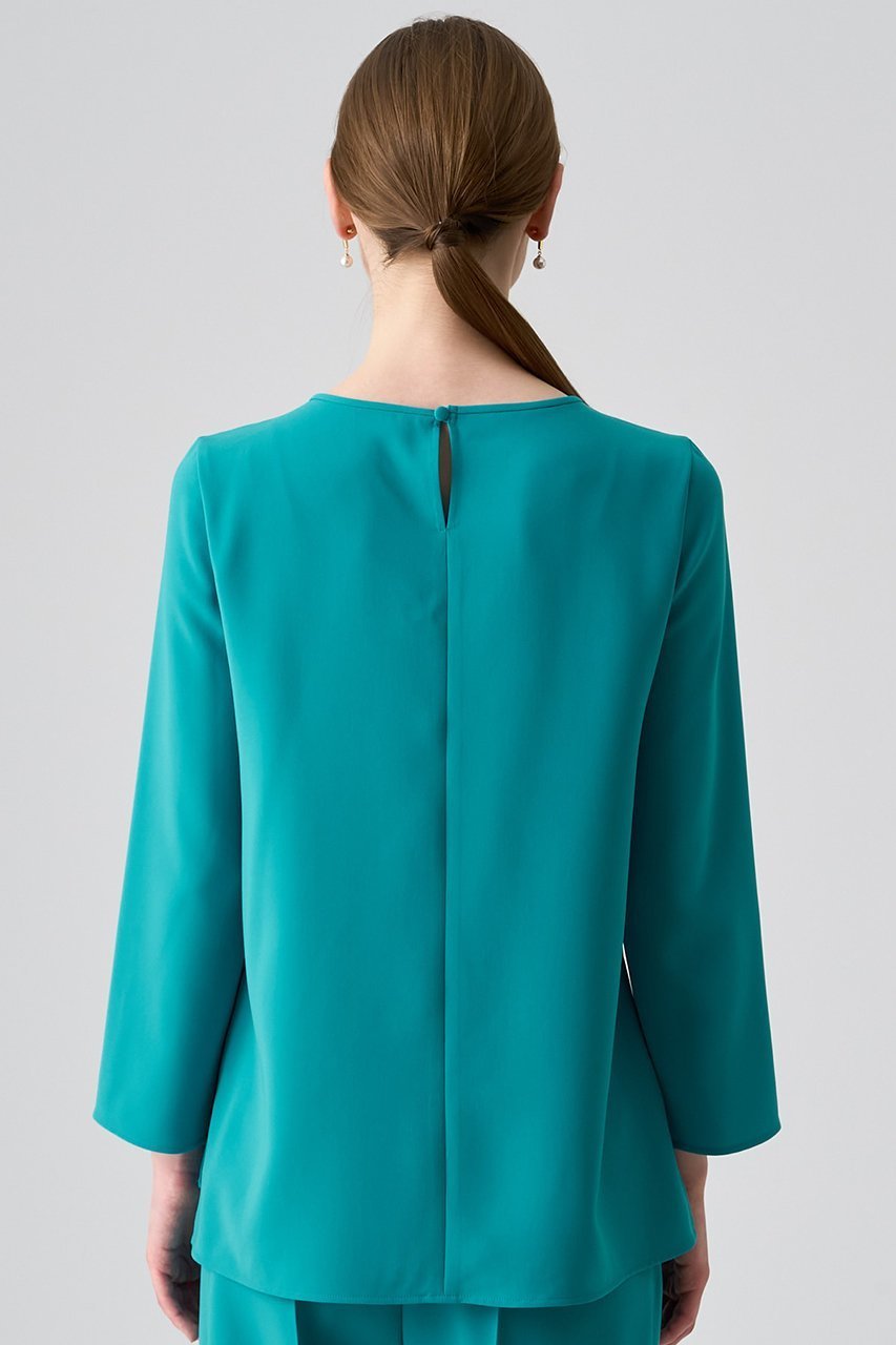 【アナイ/ANAYI】のストレッチクロスアシメフリルブラウス 人気、トレンドファッション・服の通販 founy(ファニー) 　ファッション　Fashion　レディースファッション　Fashion for Women　トップス・カットソー　Cut & Sew Tops　シャツ・ブラウス・オフィスカジュアル　Elegant Blouses & Button-Ups　おすすめ　Recommended / Our Picks　エレガント 上品　Elegant　ストレッチ　Stretch, Stretchy Fabric　スリット　Slit, Slit Detail　スリーブ　Sleeve, Long Sleeve / Short Sleeve　セットアップ　Set-Up, Coordinated Outfit　ダブル　Double, Double-Breasted　ロング　Long, Long-Length　再入荷　Restock / Back in Stock　other-6|ID: prp329100004607781 ipo3291000000035053967