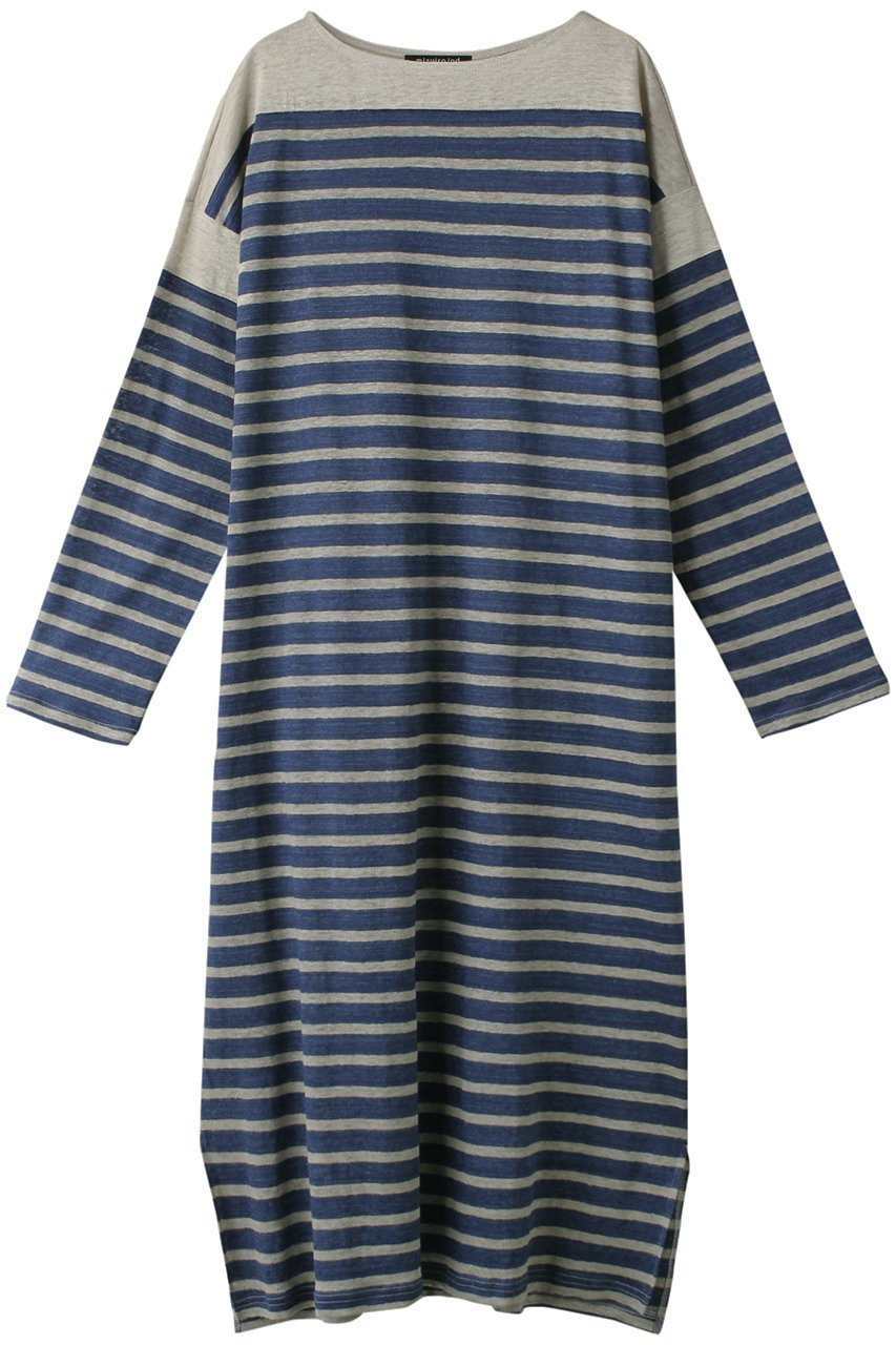 【ミズイロ インド/mizuiro ind】のリネンBDバスクシャツワンピース インテリア・キッズ・メンズ・レディースファッション・服の通販 founy(ファニー) 　ファッション　Fashion　レディースファッション　Fashion for Women　ワンピース　Dresses　シャツワンピース / 1枚で着映えコーデ　Shirt Dresses　チュニック　Tunic Tops & Dresses　チュニック　Tunic, Long Top　リネン　Linen, Linen Fabric　ロング　Long, Long-Length　ブルー|ID: prp329100004607785 ipo3291000000032904727
