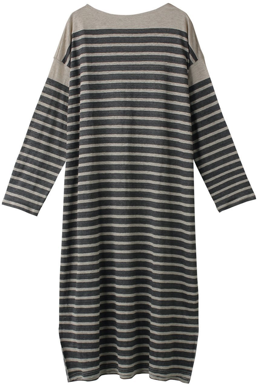 【ミズイロ インド/mizuiro ind】のリネンBDバスクシャツワンピース インテリア・キッズ・メンズ・レディースファッション・服の通販 founy(ファニー) 　ファッション　Fashion　レディースファッション　Fashion for Women　ワンピース　Dresses　シャツワンピース / 1枚で着映えコーデ　Shirt Dresses　チュニック　Tunic Tops & Dresses　チュニック　Tunic, Long Top　リネン　Linen, Linen Fabric　ロング　Long, Long-Length　グレー|ID: prp329100004607785 ipo3291000000032904730