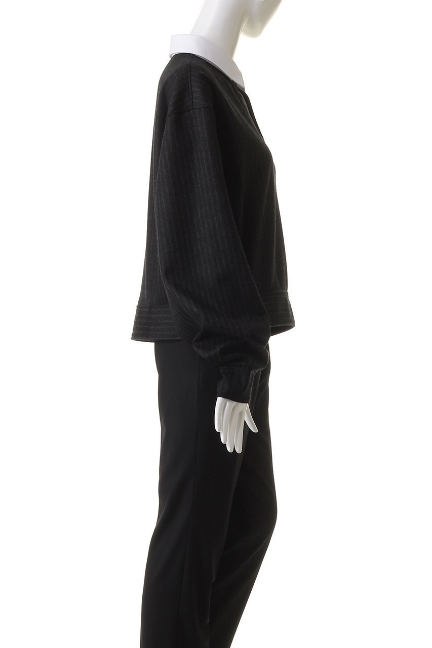 【ザ リラクス/THE RERACS】のクレリックロングスリーブショートポロシャツ 人気、トレンドファッション・服の通販 founy(ファニー) 　ファッション　Fashion　レディースファッション　Fashion for Women　トップス・カットソー　Cut & Sew Tops　シャツ・ブラウス・オフィスカジュアル　Elegant Blouses & Button-Ups　ポロシャツ・きれいめカジュアル　Smart-Casual Polo Tops　ストライプ　Stripe, Striped Pattern　バランス　Balance, Style Balance　ポロシャツ　Polo Shirt, Collared Tee　今季　This Season, Current Season　other-3|ID: prp329100004607788 ipo3291000000032904829