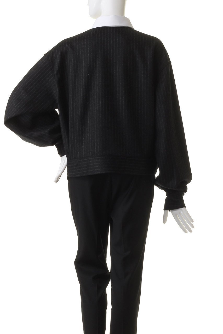 【ザ リラクス/THE RERACS】のクレリックロングスリーブショートポロシャツ 人気、トレンドファッション・服の通販 founy(ファニー) 　ファッション　Fashion　レディースファッション　Fashion for Women　トップス・カットソー　Cut & Sew Tops　シャツ・ブラウス・オフィスカジュアル　Elegant Blouses & Button-Ups　ポロシャツ・きれいめカジュアル　Smart-Casual Polo Tops　ストライプ　Stripe, Striped Pattern　バランス　Balance, Style Balance　ポロシャツ　Polo Shirt, Collared Tee　今季　This Season, Current Season　other-4|ID: prp329100004607788 ipo3291000000032904831