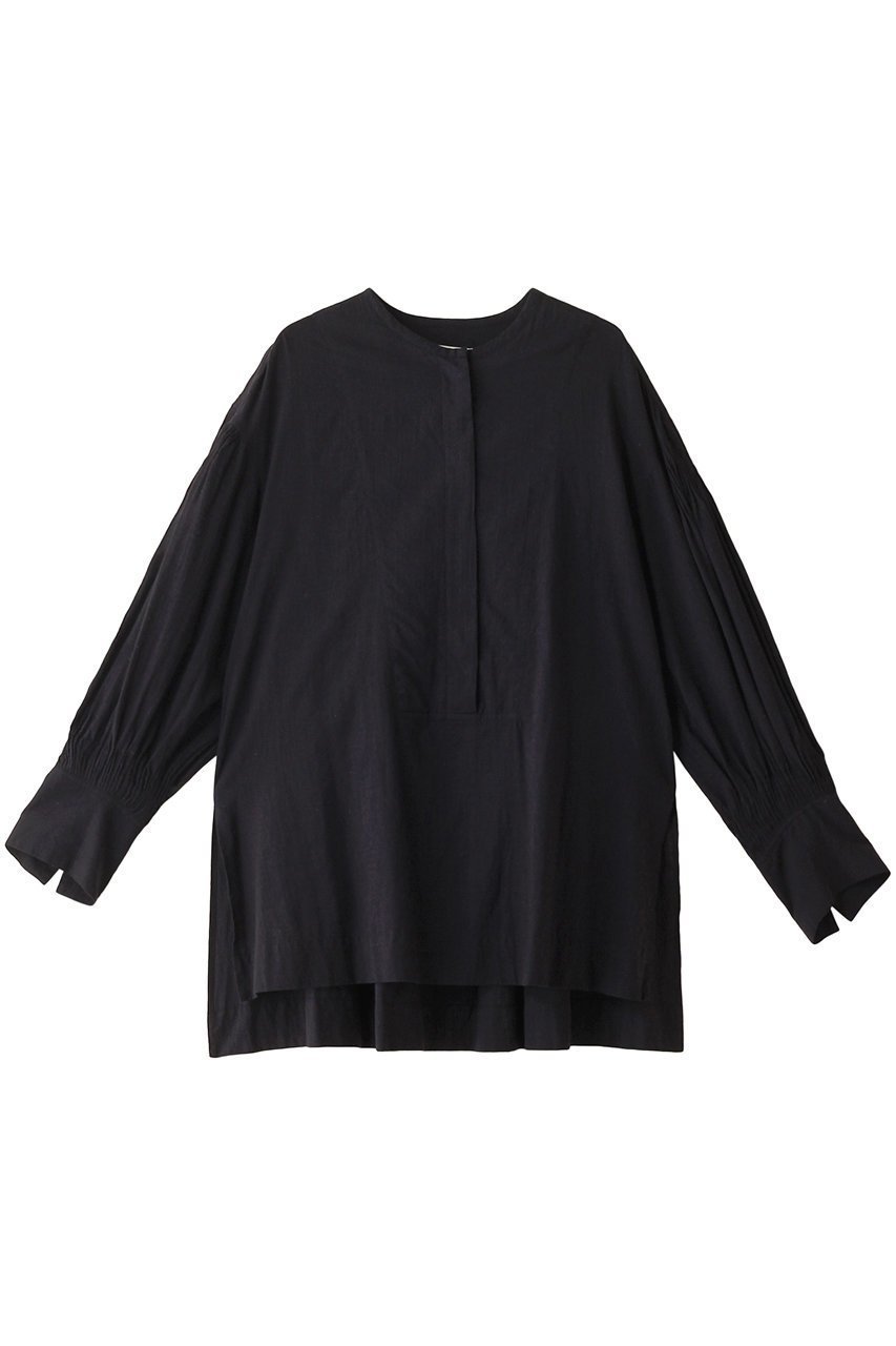 【ハウス オブ ロータス/HOUSE OF LOTUS】のカディコットンハンドプリーツシャツ インテリア・キッズ・メンズ・レディースファッション・服の通販 founy(ファニー) 　ファッション　Fashion　レディースファッション　Fashion for Women　トップス・カットソー　Cut & Sew Tops　シャツ・ブラウス・オフィスカジュアル　Elegant Blouses & Button-Ups　カフス　Cuff Design　ギャザー　Gathered, Ruffled　スリット　Slit, Slit Detail　スリーブ　Sleeve, Long Sleeve / Short Sleeve　ハンド　Hand, Handmade　プリーツ　Pleats, Pleated　ロング　Long, Long-Length　ネイビー|ID: prp329100004607790 ipo3291000000032904877