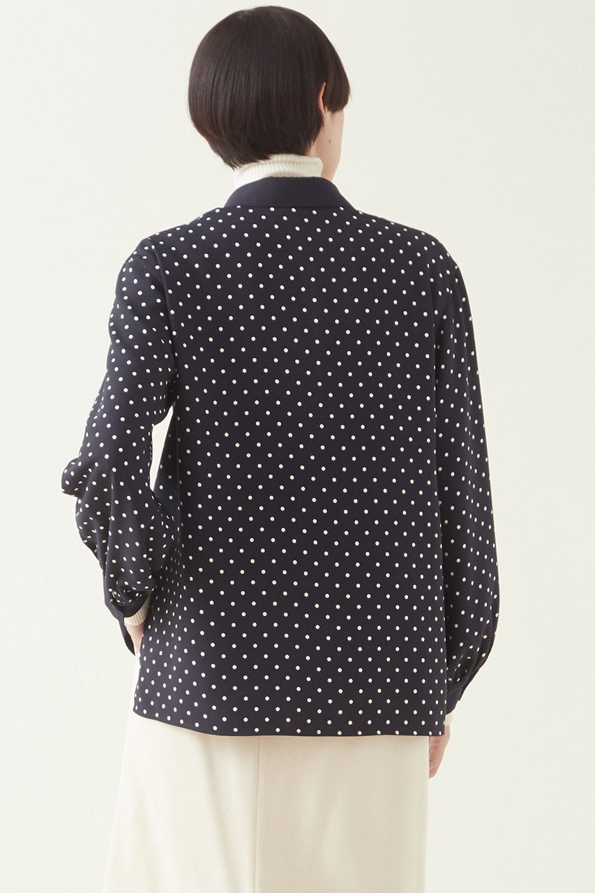 【マルティニーク/martinique】のドットパネルシャツ 人気、トレンドファッション・服の通販 founy(ファニー) 　ファッション　Fashion　レディースファッション　Fashion for Women　トップス・カットソー　Cut & Sew Tops　シャツ・ブラウス・オフィスカジュアル　Elegant Blouses & Button-Ups　クラシック　Classic, Timeless Style　スカーフ　Scarf, Neckwear　スリーブ　Sleeve, Long Sleeve / Short Sleeve　ドット　Polka Dot, Dot Pattern　プリント　Print, Printed Pattern　ロング　Long, Long-Length　other-3|ID: prp329100004607798 ipo3291000000032905211