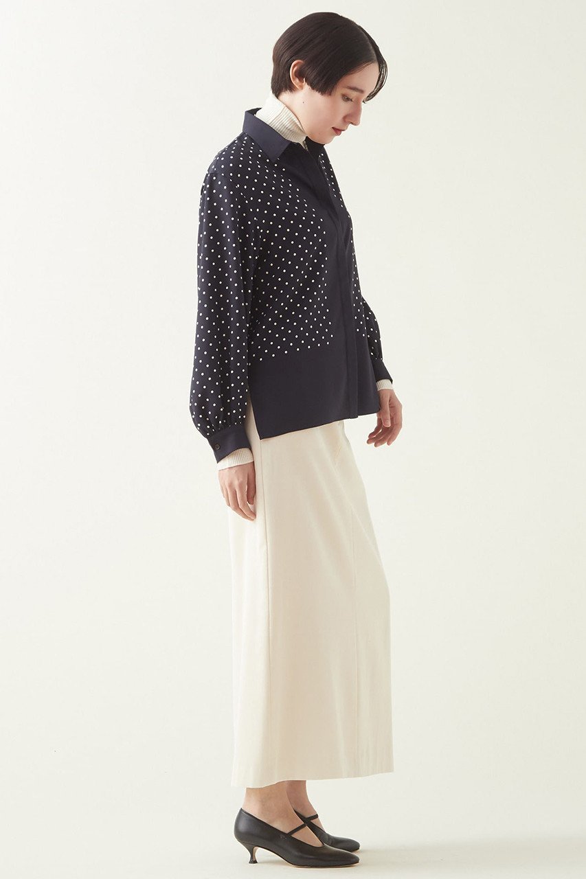 【マルティニーク/martinique】のドットパネルシャツ 人気、トレンドファッション・服の通販 founy(ファニー) 　ファッション　Fashion　レディースファッション　Fashion for Women　トップス・カットソー　Cut & Sew Tops　シャツ・ブラウス・オフィスカジュアル　Elegant Blouses & Button-Ups　クラシック　Classic, Timeless Style　スカーフ　Scarf, Neckwear　スリーブ　Sleeve, Long Sleeve / Short Sleeve　ドット　Polka Dot, Dot Pattern　プリント　Print, Printed Pattern　ロング　Long, Long-Length　other-5|ID: prp329100004607798 ipo3291000000032905215