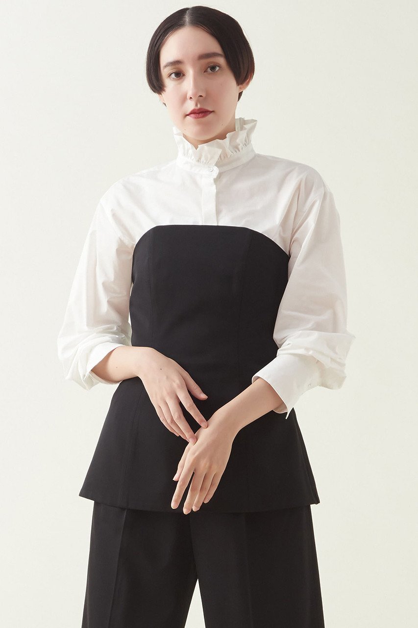 【マルティニーク/martinique】のW/Viビスチェ[セットアップ対応可] 人気、トレンドファッション・服の通販 founy(ファニー) 　ファッション　Fashion　レディースファッション　Fashion for Women　トップス・カットソー　Cut & Sew Tops　キャミソール&ノースリーブ　Camisoles & Sleeveless Tops　シャツ・ブラウス・オフィスカジュアル　Elegant Blouses & Button-Ups　ビスチェ　Bustiers & Corset Tops / Layered Bustier Style　おすすめ　Recommended / Our Picks　シェイプ　Shape, Slim Fit　セットアップ　Set-Up, Coordinated Outfit　ツイル　Twist, Twisted Detail　ノースリーブ　Sleeveless, No-Sleeve　ビスチェ　Bustier, Corset Top　 other-1|ID: prp329100004607799 ipo3291000000032905229