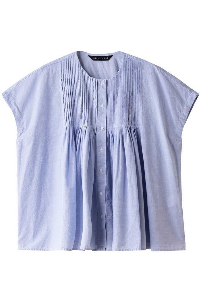 【ミズイロ インド/mizuiro ind】のpin tucked N/S shirt シャツ インテリア・キッズ・メンズ・レディースファッション・服の通販 founy(ファニー) https://founy.com/ ファッション Fashion レディースファッション Fashion for Women トップス・カットソー Cut & Sew Tops キャミソール&ノースリーブ Camisoles & Sleeveless Tops シャツ・ブラウス・オフィスカジュアル Elegant Blouses & Button-Ups チェック Check, Plaid, Tartan トレンド Trend, Trending Now ノースリーブ Sleeveless, No-Sleeve フロント Front, Front Design |ID: prp329100004607801 ipo3291000000032905298