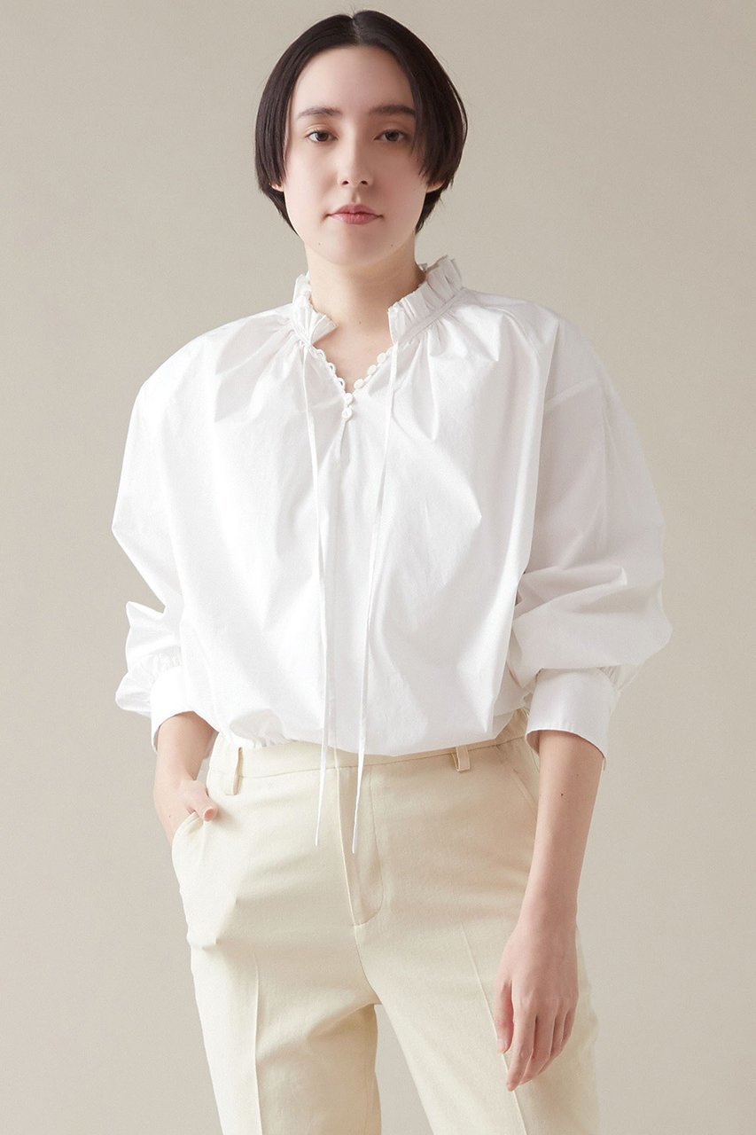 【マルティニーク/martinique】のタックカラーブラウス 人気、トレンドファッション・服の通販 founy(ファニー) 　ファッション　Fashion　レディースファッション　Fashion for Women　トップス・カットソー　Cut & Sew Tops　シャツ・ブラウス・オフィスカジュアル　Elegant Blouses & Button-Ups　スリーブ　Sleeve, Long Sleeve / Short Sleeve　タイプライター　Typewriter Fabric, Crisp Cotton　ロング　Long, Long-Length　 other-1|ID: prp329100004607811 ipo3291000000032905874