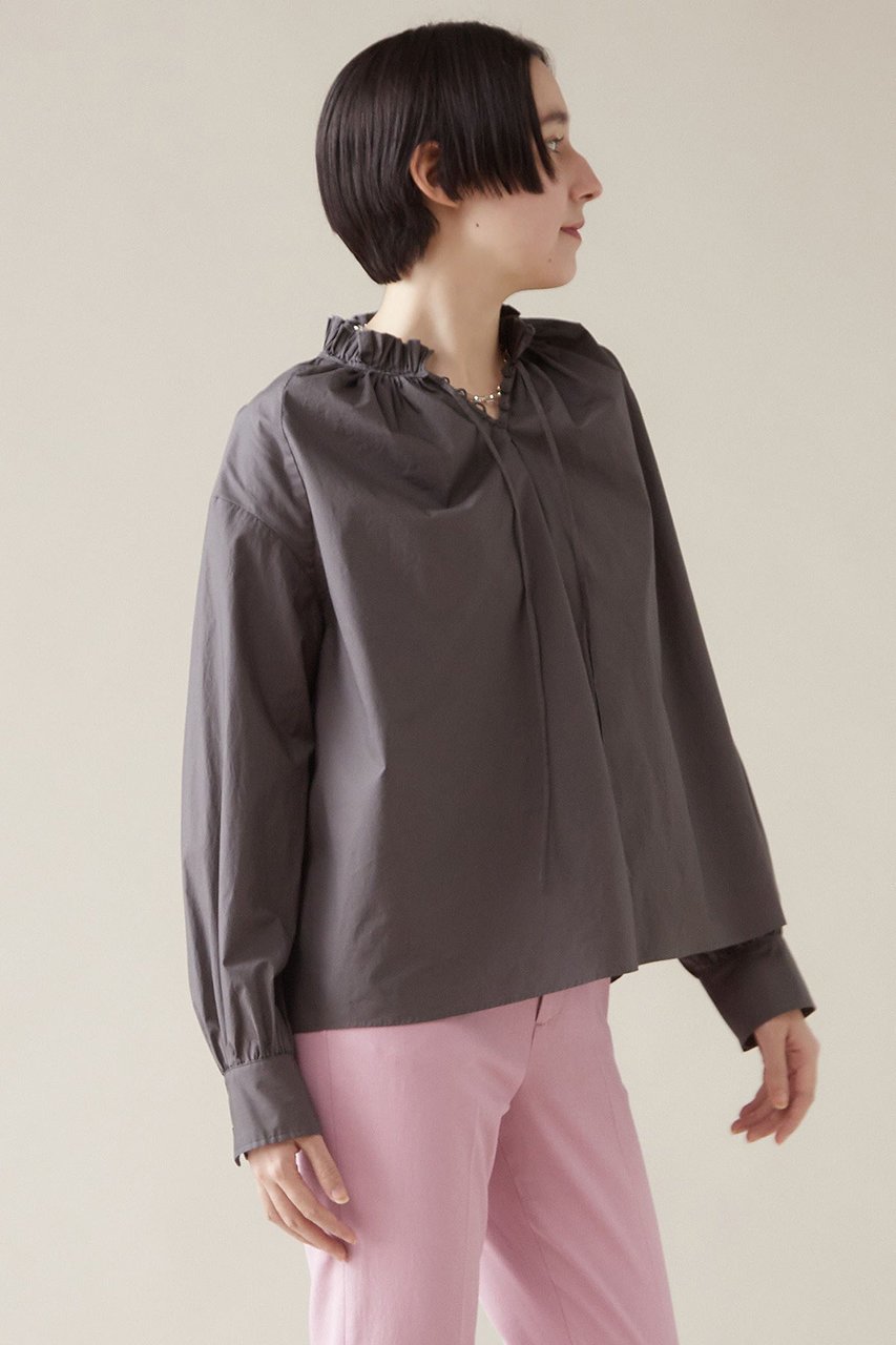 【マルティニーク/martinique】のタックカラーブラウス 人気、トレンドファッション・服の通販 founy(ファニー) 　ファッション　Fashion　レディースファッション　Fashion for Women　トップス・カットソー　Cut & Sew Tops　シャツ・ブラウス・オフィスカジュアル　Elegant Blouses & Button-Ups　スリーブ　Sleeve, Long Sleeve / Short Sleeve　タイプライター　Typewriter Fabric, Crisp Cotton　ロング　Long, Long-Length　other-2|ID: prp329100004607811 ipo3291000000032905887