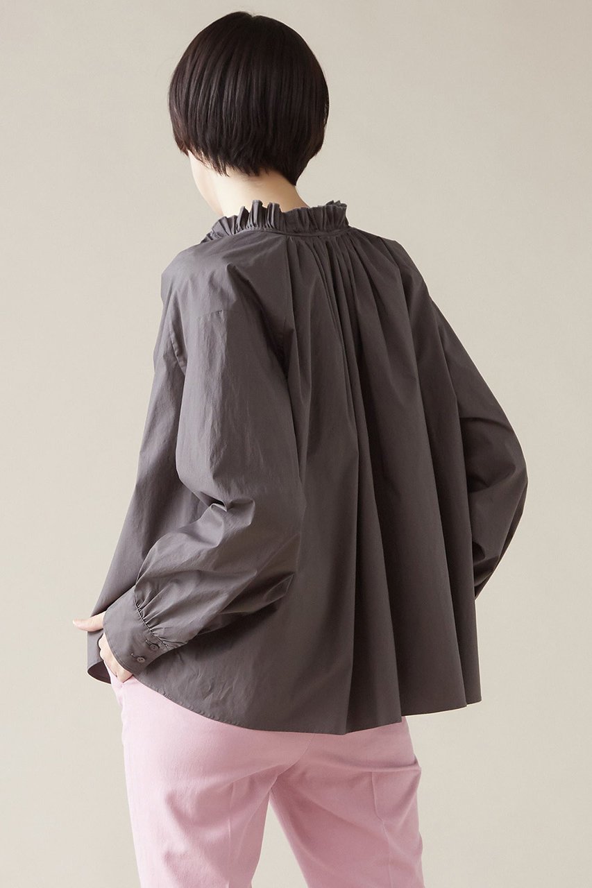 【マルティニーク/martinique】のタックカラーブラウス 人気、トレンドファッション・服の通販 founy(ファニー) 　ファッション　Fashion　レディースファッション　Fashion for Women　トップス・カットソー　Cut & Sew Tops　シャツ・ブラウス・オフィスカジュアル　Elegant Blouses & Button-Ups　スリーブ　Sleeve, Long Sleeve / Short Sleeve　タイプライター　Typewriter Fabric, Crisp Cotton　ロング　Long, Long-Length　other-3|ID: prp329100004607811 ipo3291000000032905890
