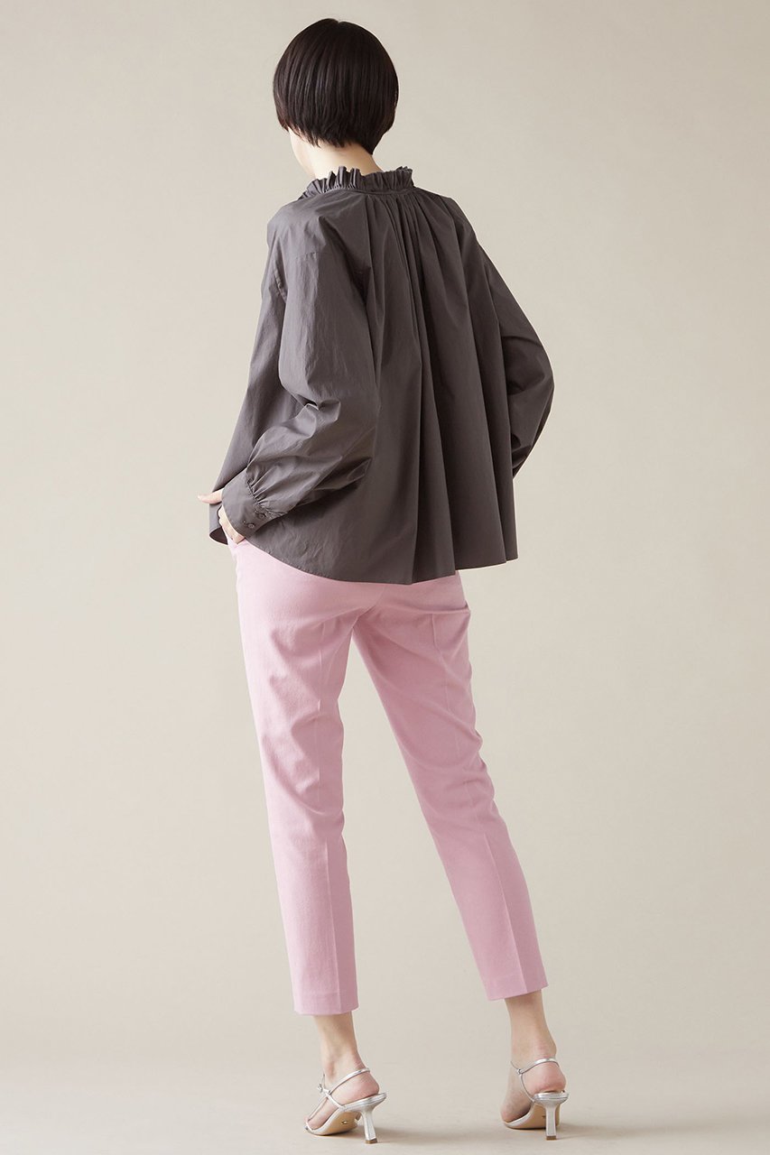 【マルティニーク/martinique】のタックカラーブラウス 人気、トレンドファッション・服の通販 founy(ファニー) 　ファッション　Fashion　レディースファッション　Fashion for Women　トップス・カットソー　Cut & Sew Tops　シャツ・ブラウス・オフィスカジュアル　Elegant Blouses & Button-Ups　スリーブ　Sleeve, Long Sleeve / Short Sleeve　タイプライター　Typewriter Fabric, Crisp Cotton　ロング　Long, Long-Length　other-6|ID: prp329100004607811 ipo3291000000032905900