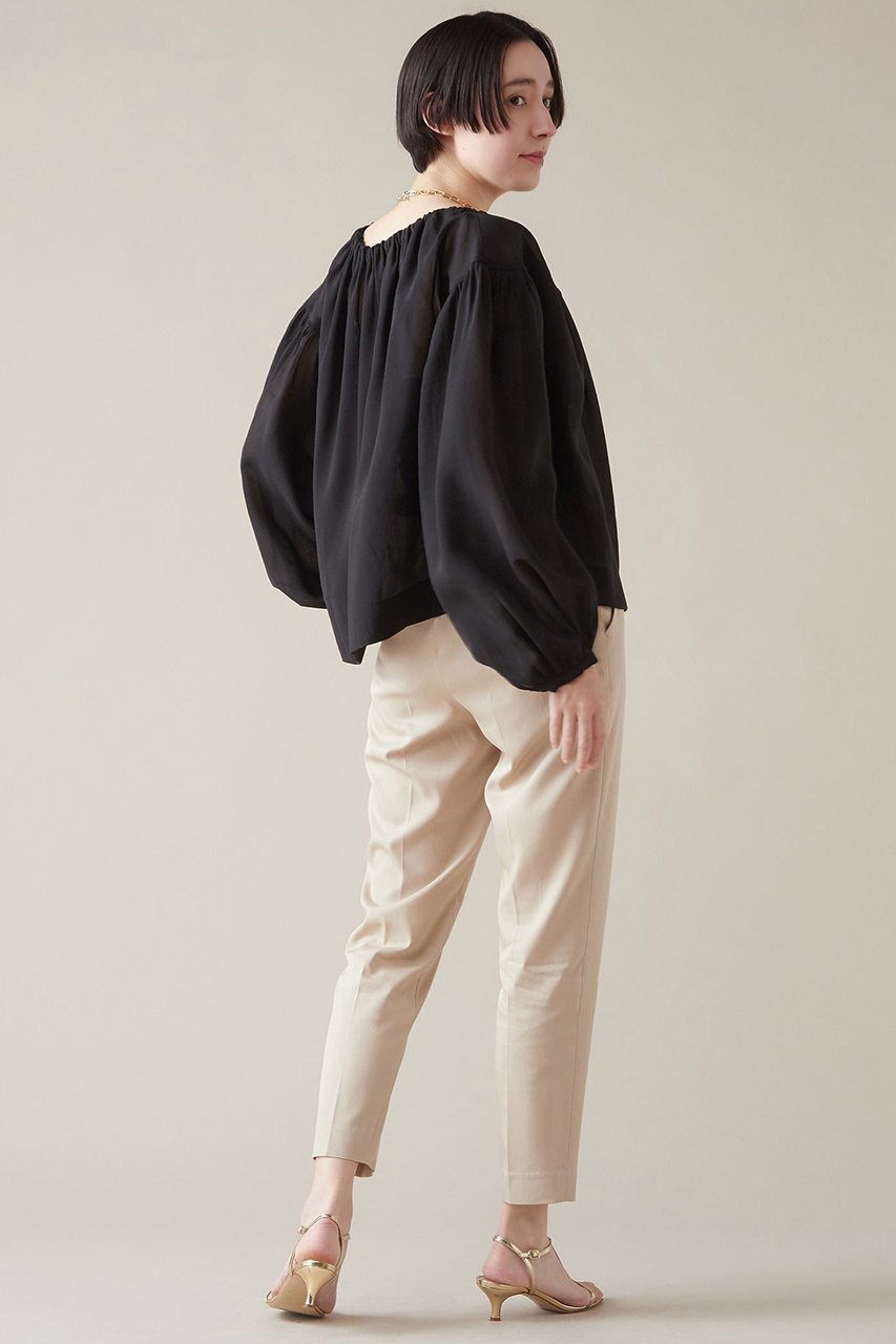 【マルティニーク/martinique】のネックギャザーブラウス 人気、トレンドファッション・服の通販 founy(ファニー) 　ファッション　Fashion　レディースファッション　Fashion for Women　トップス・カットソー　Cut & Sew Tops　シャツ・ブラウス・オフィスカジュアル　Elegant Blouses & Button-Ups　シアー　Sheer, See-Through　スリーブ　Sleeve, Long Sleeve / Short Sleeve　ロング　Long, Long-Length　other-4|ID: prp329100004607812 ipo3291000000032905923
