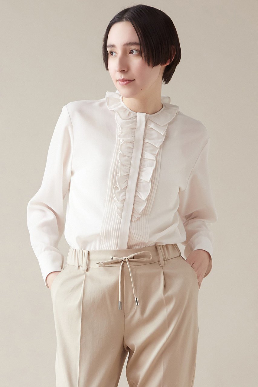 【マルティニーク/martinique】のフリルブラウス 人気、トレンドファッション・服の通販 founy(ファニー) 　ファッション　Fashion　レディースファッション　Fashion for Women　トップス・カットソー　Cut & Sew Tops　シャツ・ブラウス・オフィスカジュアル　Elegant Blouses & Button-Ups　ジャケット　Jacket, Outerwear　スリーブ　Sleeve, Long Sleeve / Short Sleeve　フリル　Frill, Ruffle　ロング　Long, Long-Length　 other-1|ID: prp329100004607813 ipo3291000000032905928